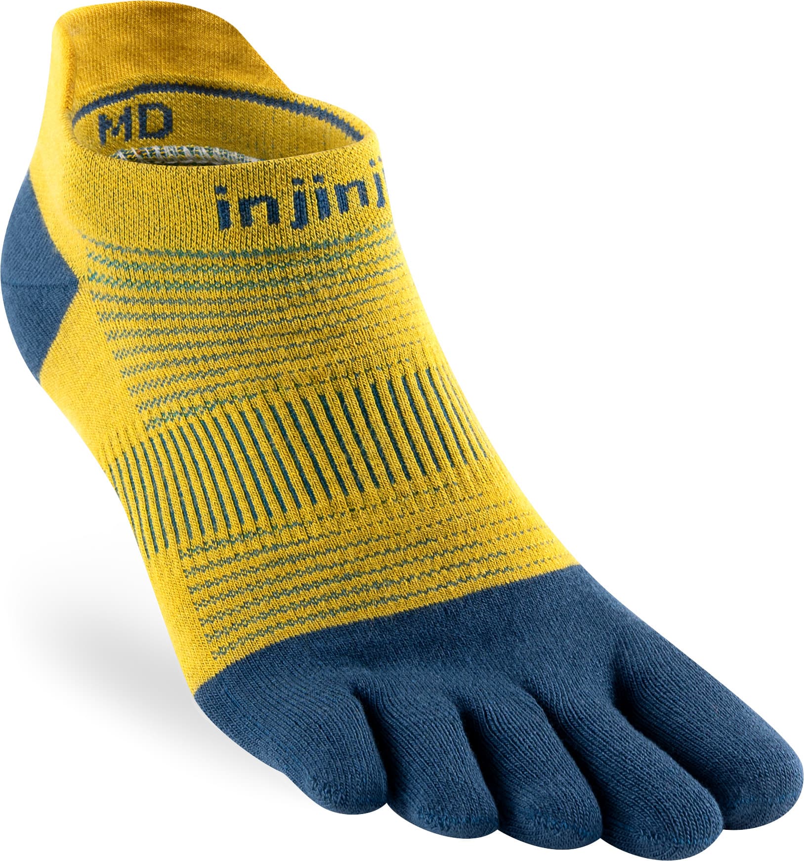 Injinji Injinji Men's Run Lightweight No-Show Royal Yellow