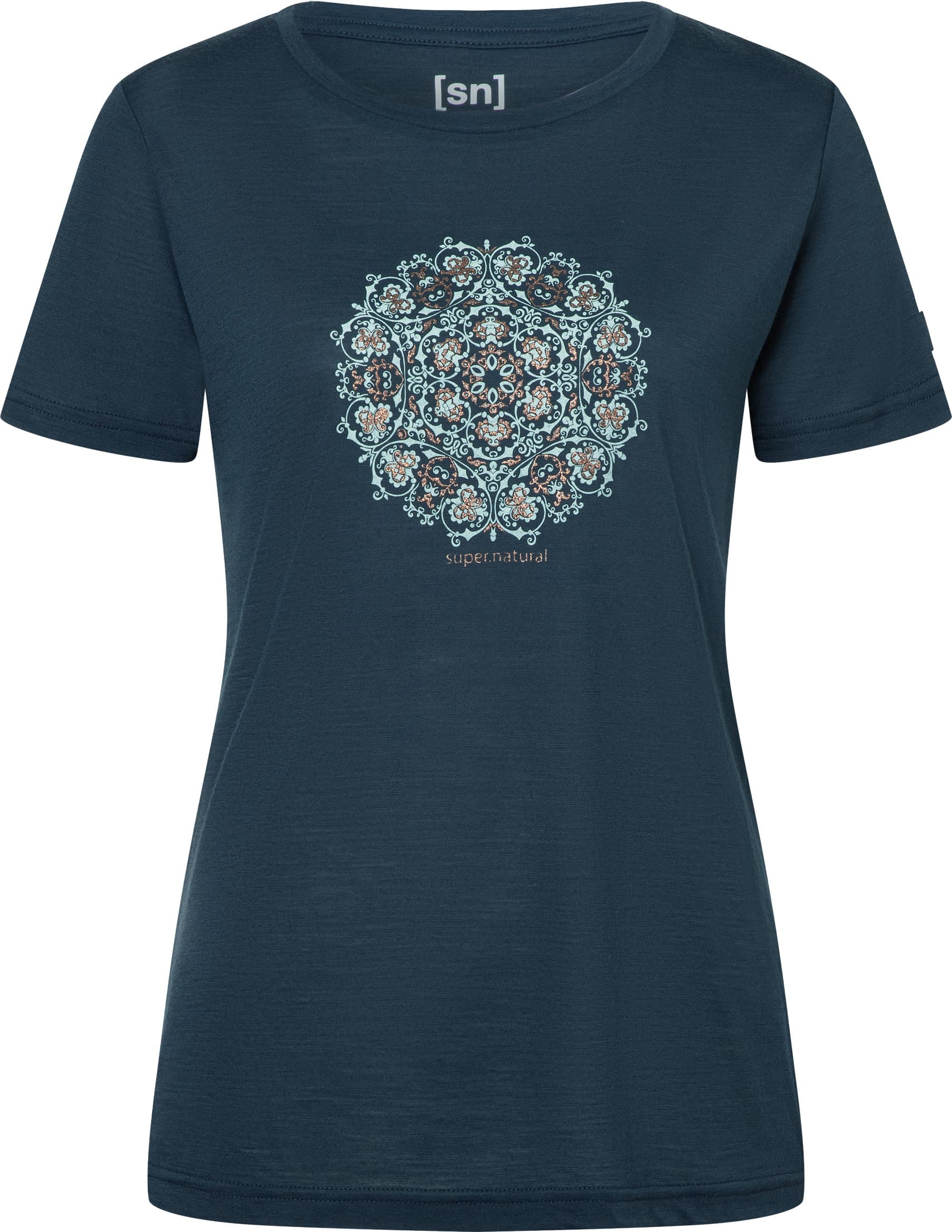 Super.Natural super.natural Women's Ornament Tee Blueberry/light Jade/copper
