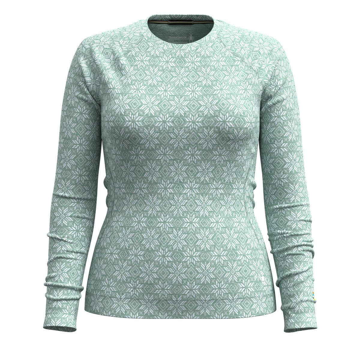 SmartWool Smartwool Women's Merino 250 Baselayer Crew Boxed Arctic Green Digi Snow