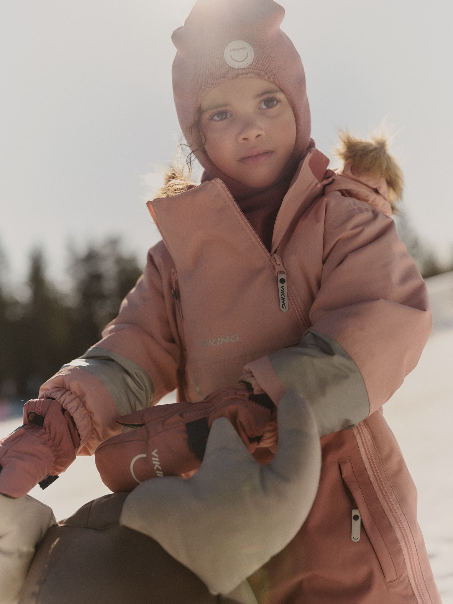 Viking Footwear Viking Footwear Kids' Alv Winter Playsuit Pink