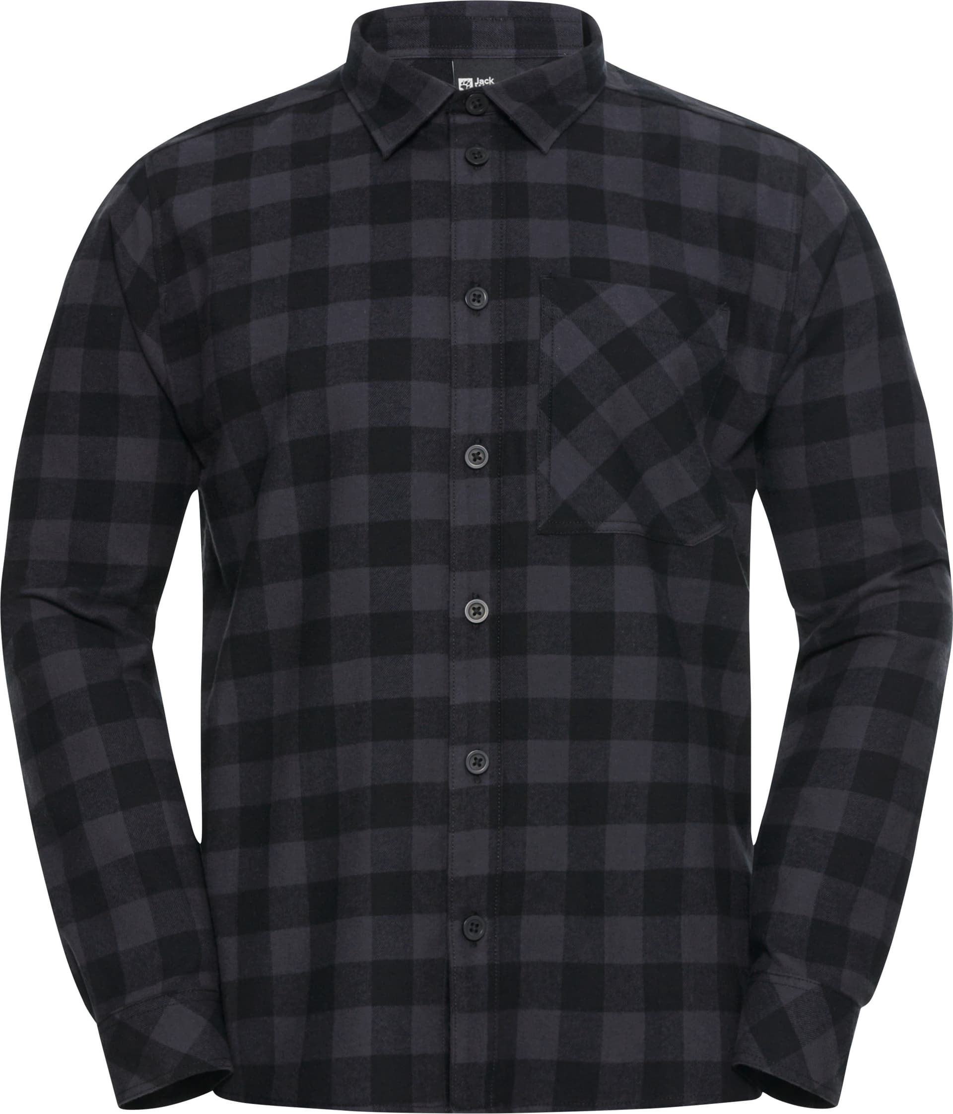 Jack Wolfskin Jack Wolfskin Men's Lite Flannel Shirt  Check Black