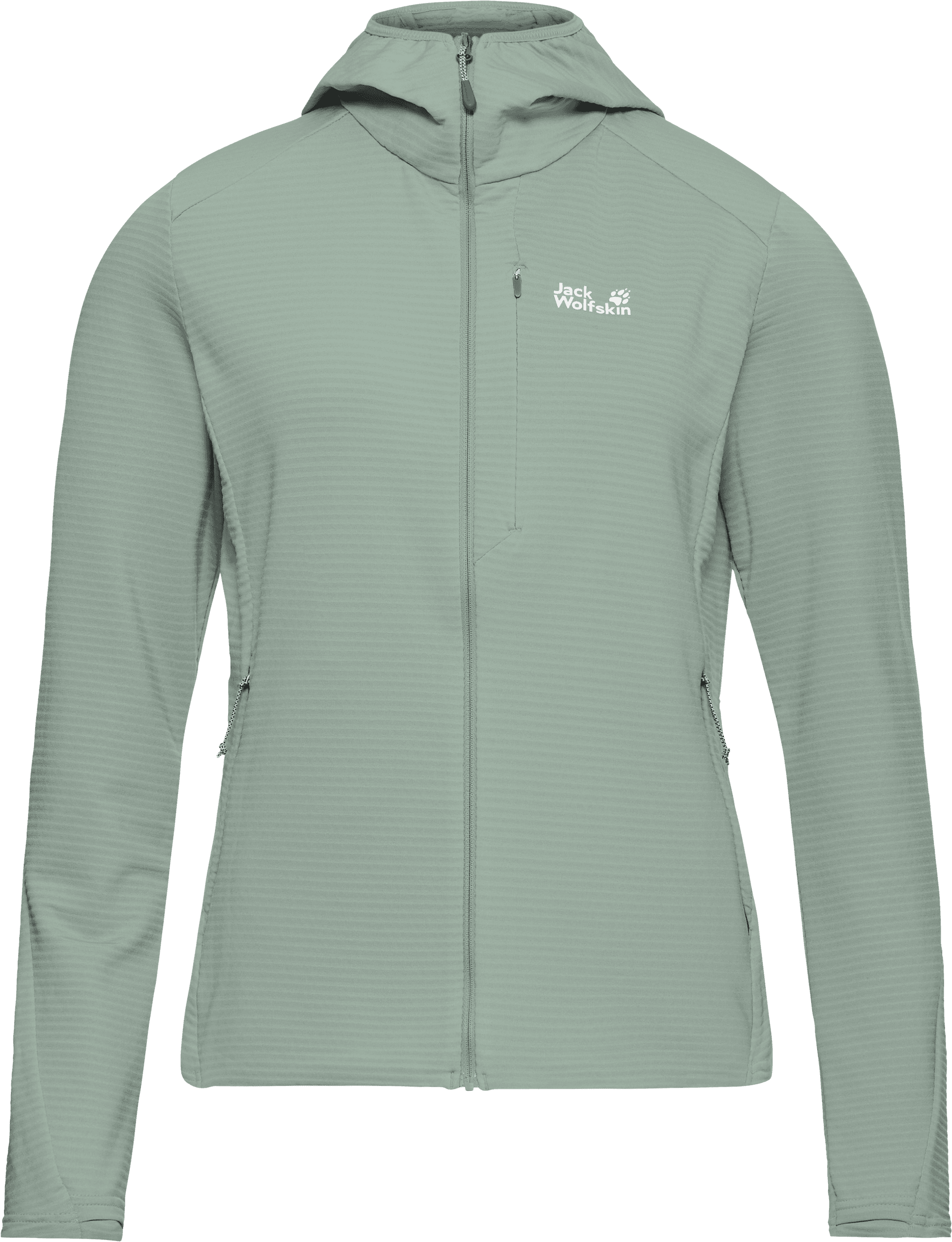 Jack Wolfskin Jack Wolfskin Women's Litestride Hooded Full Zip Green Zinnia