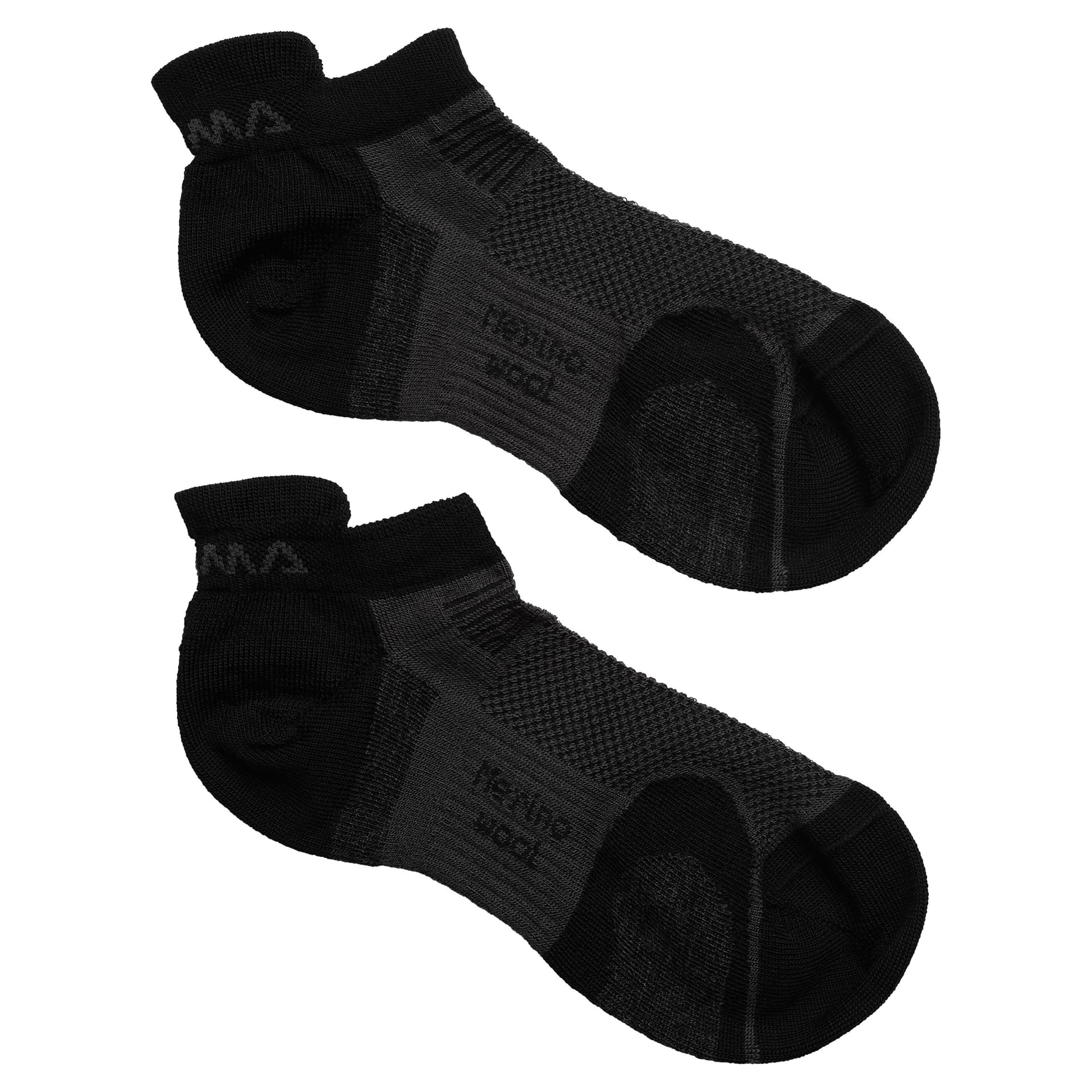 aclima Aclima Ankle Socks 2-Pack Jet Black