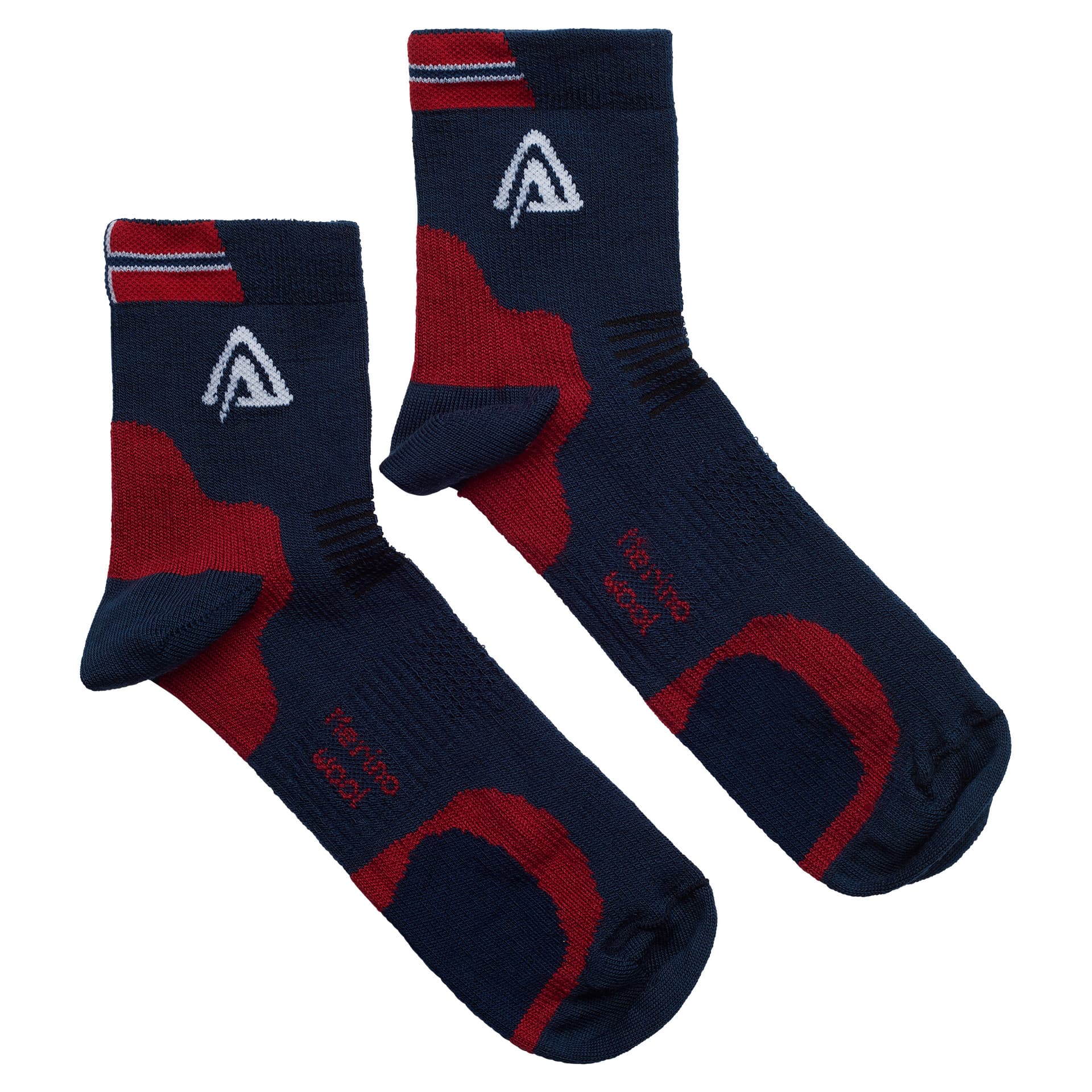 aclima Aclima Running Socks 2-Pack Blue/ Red/ White