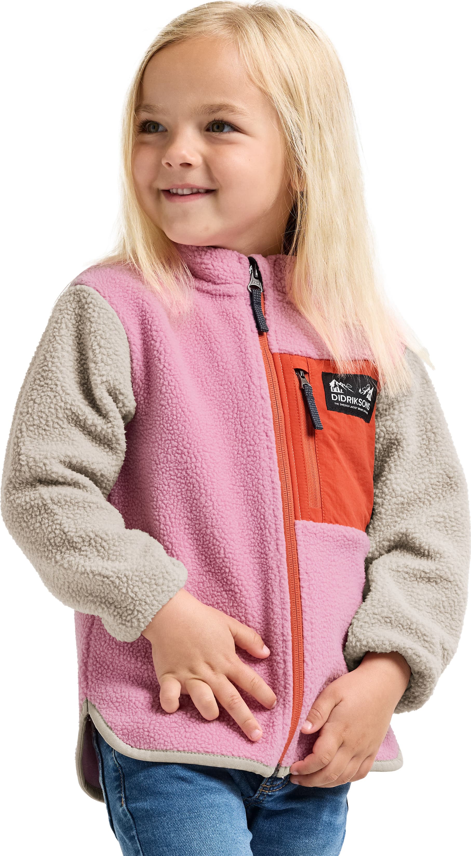 Didriksons Didriksons Kids' Anten Full Zip Light Heather Pink