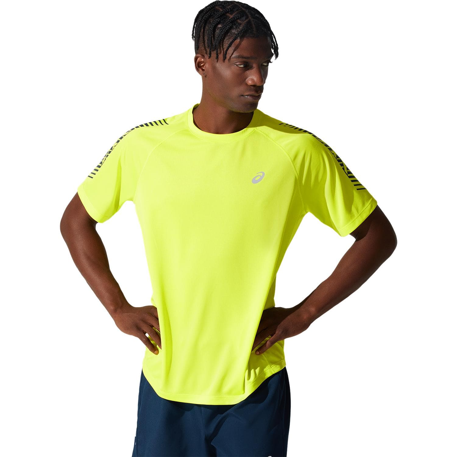 ASICS Asics Men's Icon Short Sleeve Top Sour Yuzu/French Blue
