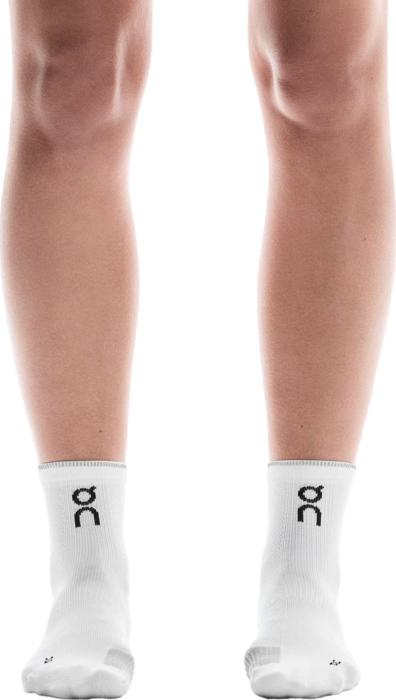 On On Unisex Performance Run Sock Mid White/Glacier