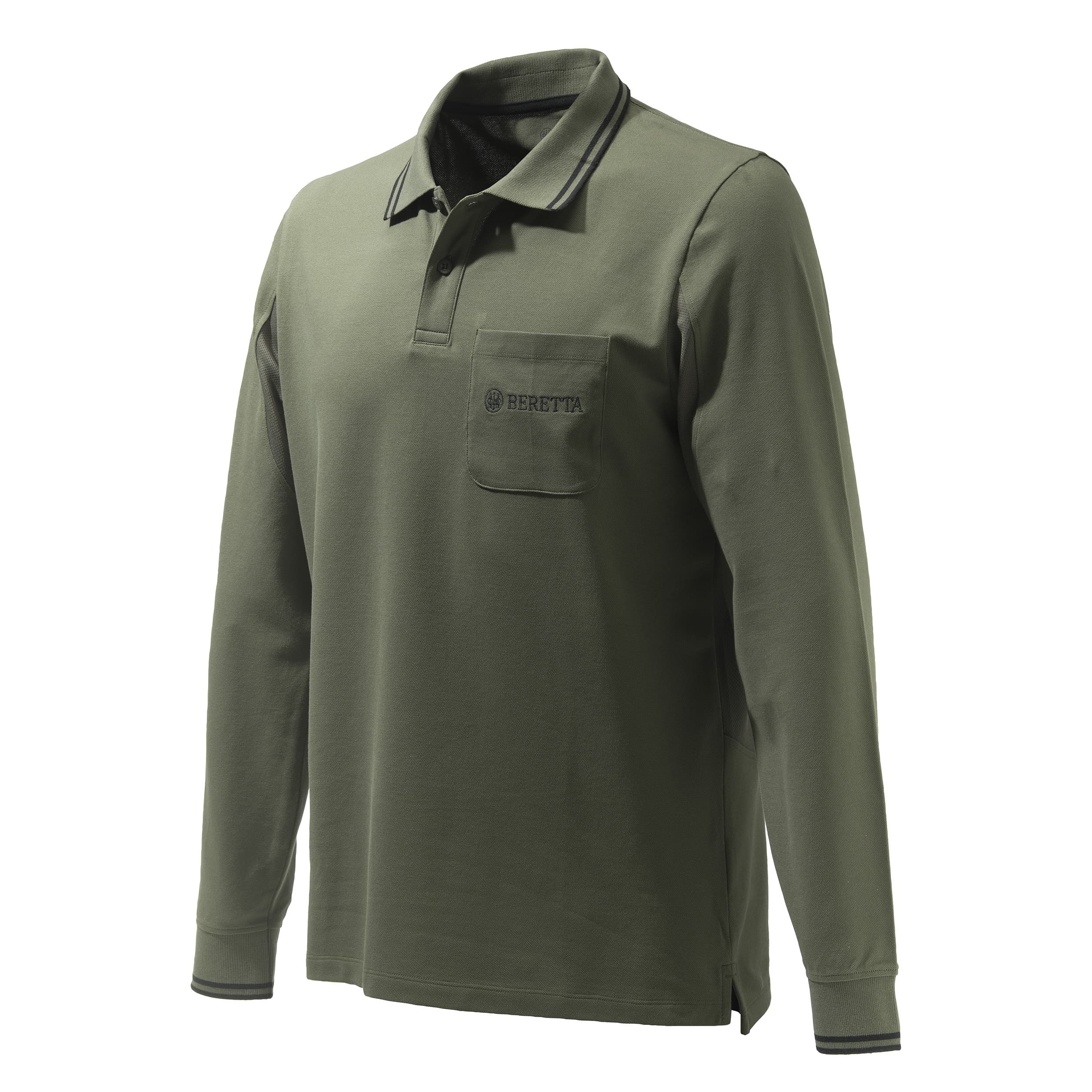 Beretta Beretta Men's Airmesh Polo Long Sleeve Green