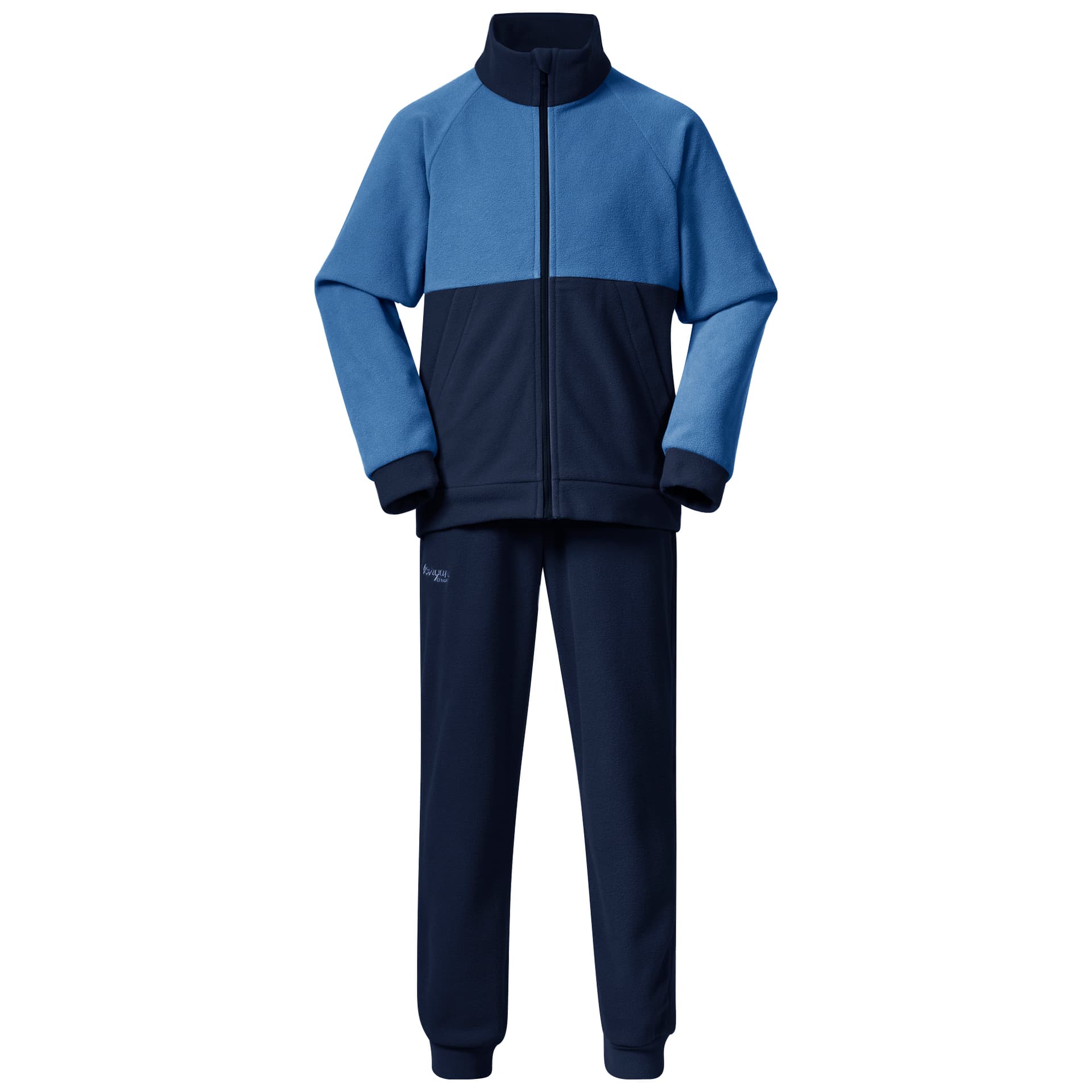 bergans Bergans Kids' Smådøl V5 Longzip Set Navy Blue/Riviera Blue