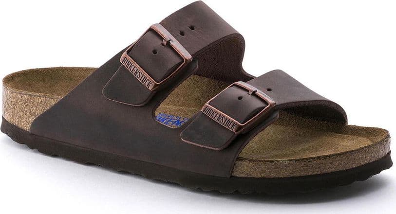 Birkenstock Birkenstock Arizona Oiled Nubuck Leather Soft Footbed Regular Habana