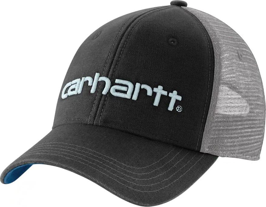 Carhartt Carhartt Canvas Mesh-Back Logo Graphic Cap Black/Dark Horizon Blue