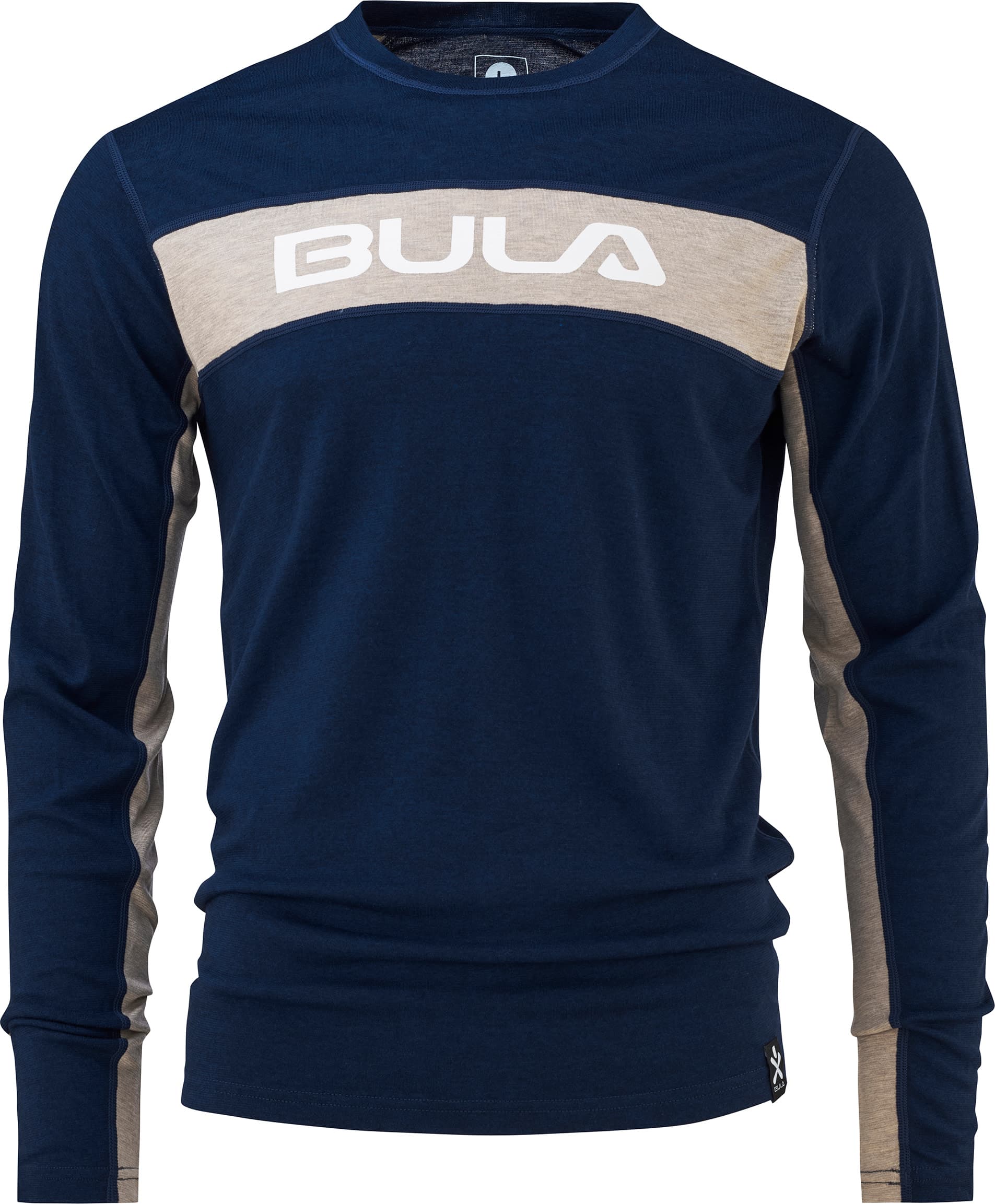 Bula Bula Men's Retro Merino Wool Crew Navy