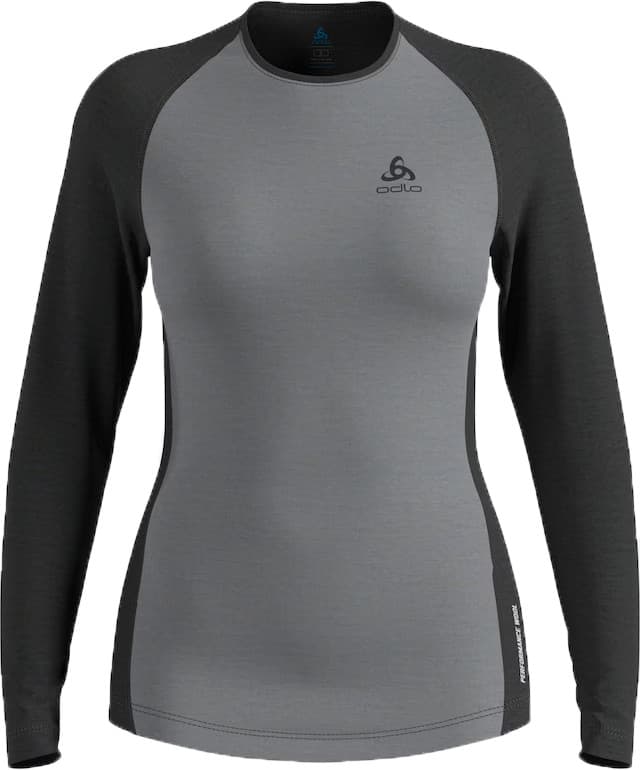 Odlo Odlo Women's Performance Wool 150 Base Layer Grey Melange - Dark Grey Melange