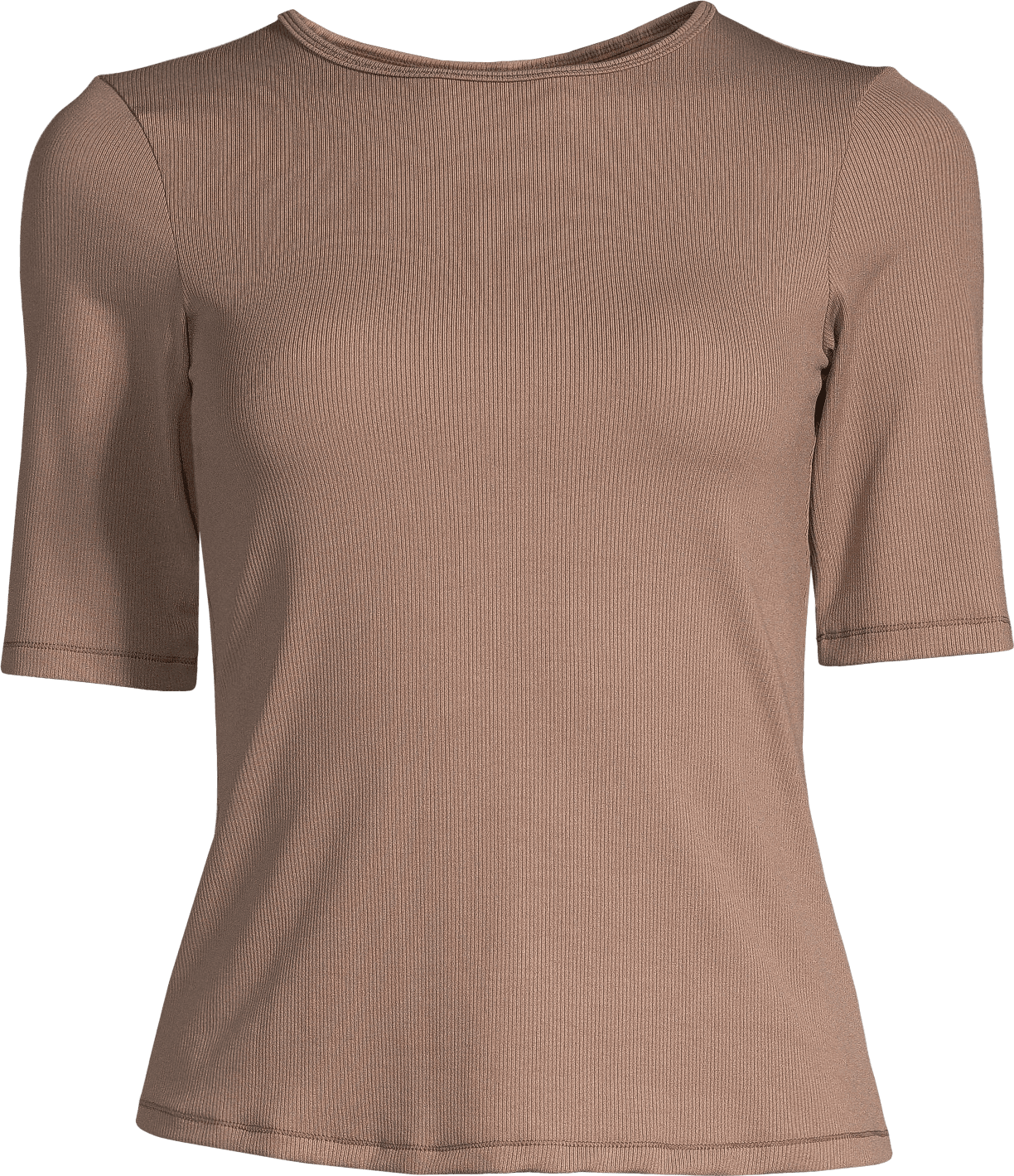 Casall Casall Women's Rib Tee Taupe Brown
