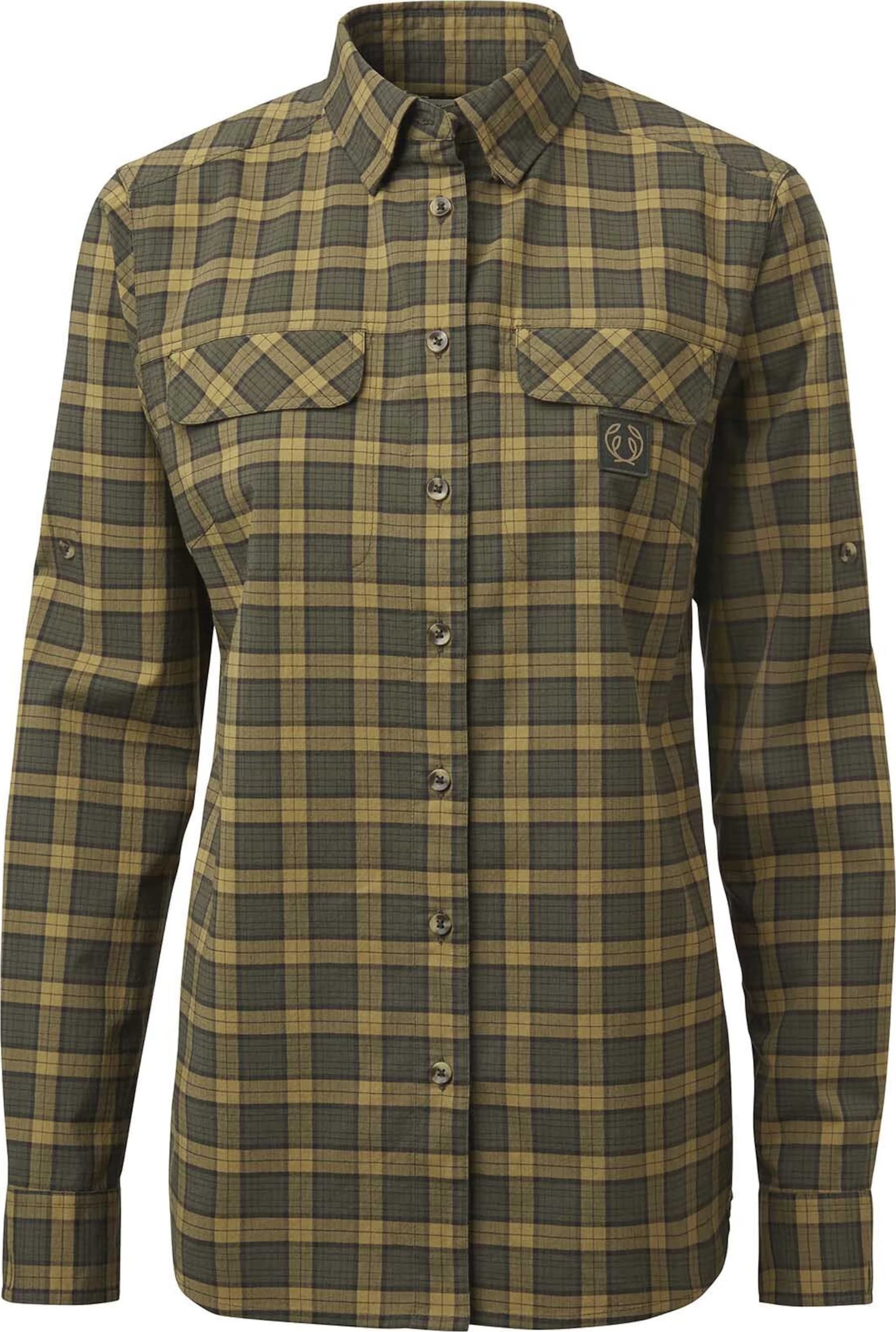 Chevalier Chevalier Women's Creek Shooting Fit Coolmax Shirt Moss Checked