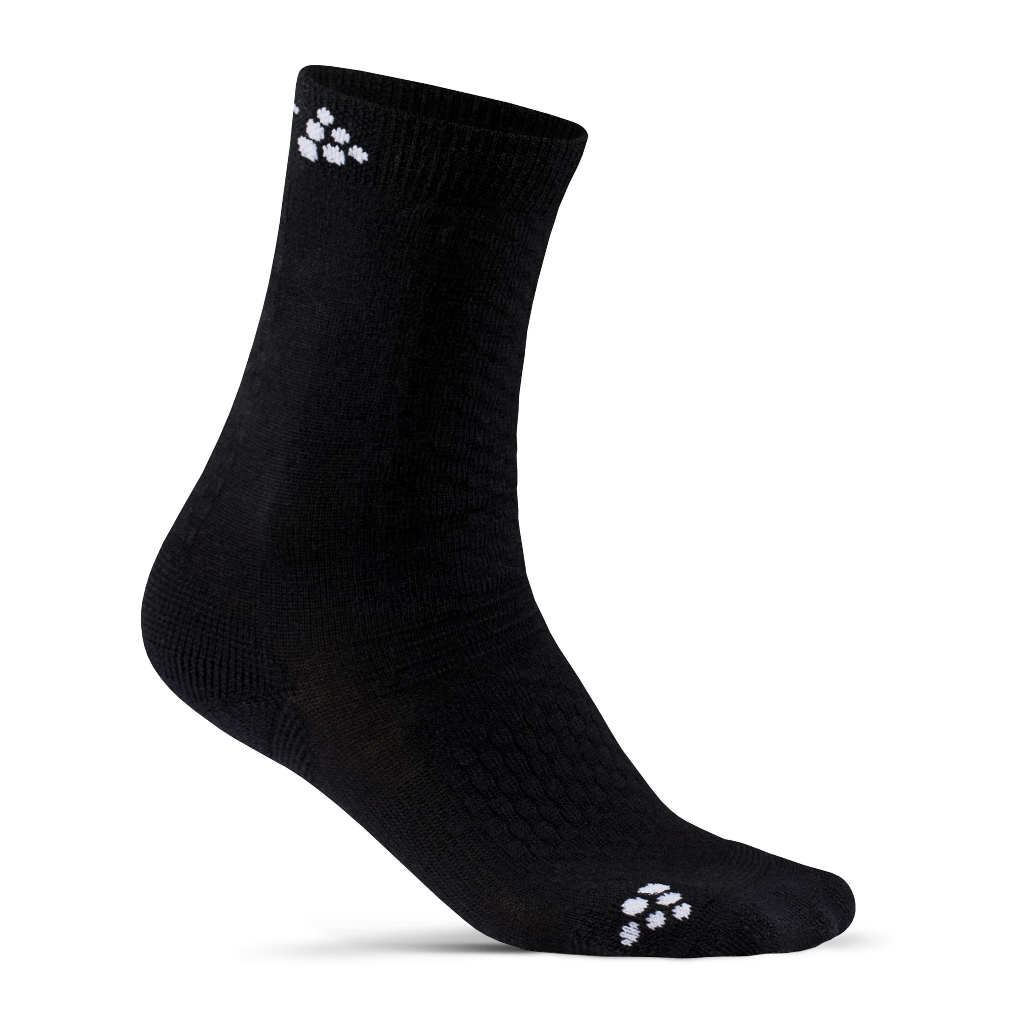 Craft Craft Juniors' Warm Mid 2-Pac Sock Black