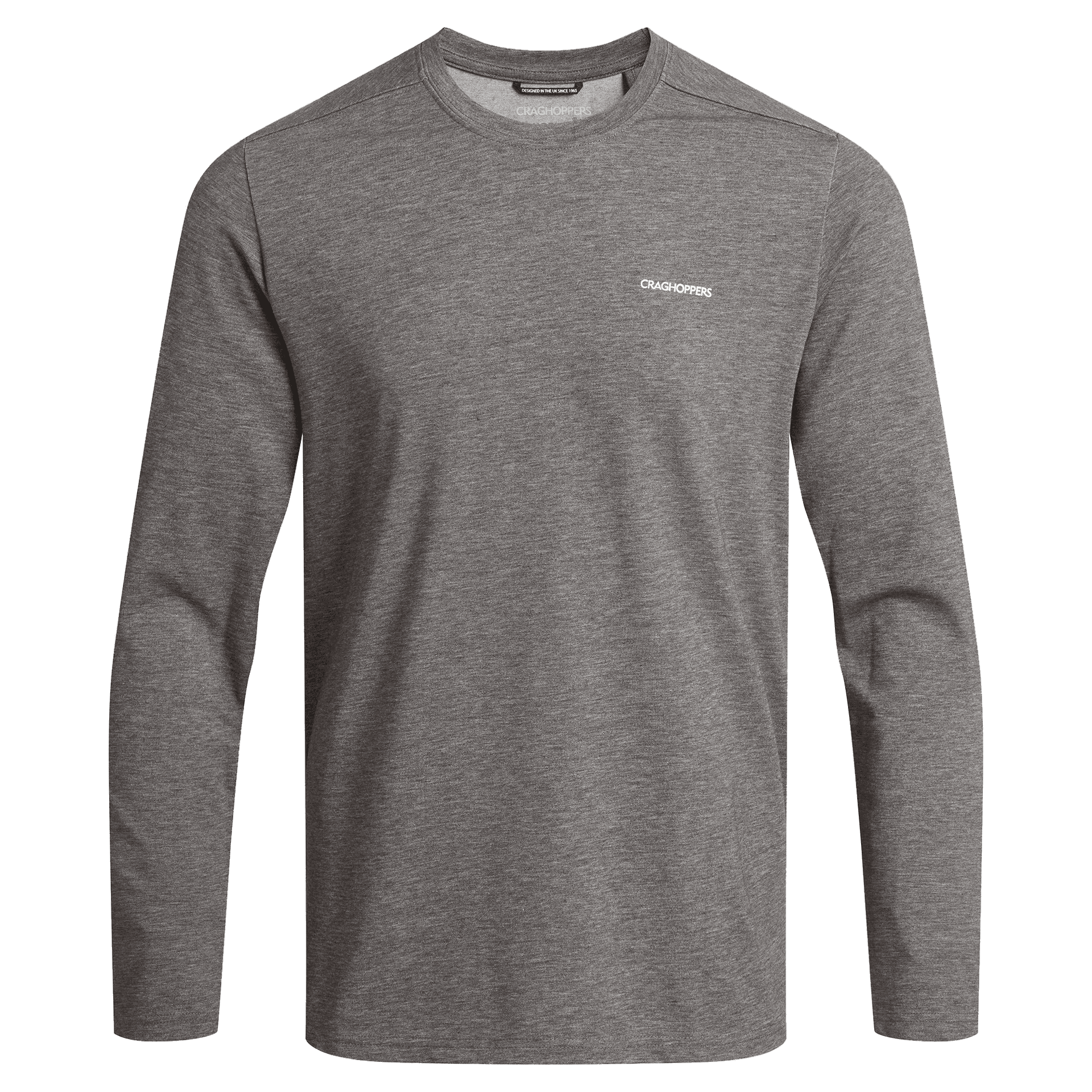 Craghoppers Craghoppers Men's Nosilife Abel Long Sleeved T-Shirt Black Pepper Marl