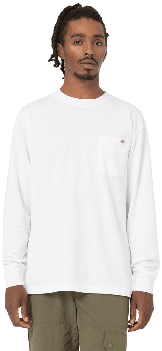 Dickies Dickies Men's Luray Long Sleeve Pocket T-Shirt White