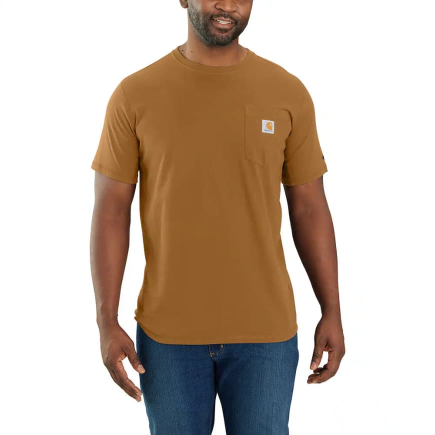 Carhartt Carhartt Men's Carhartt Force Relaxed Fit Midweight Short-Sleeve Pocket T-Shirt  Carhartt Brown