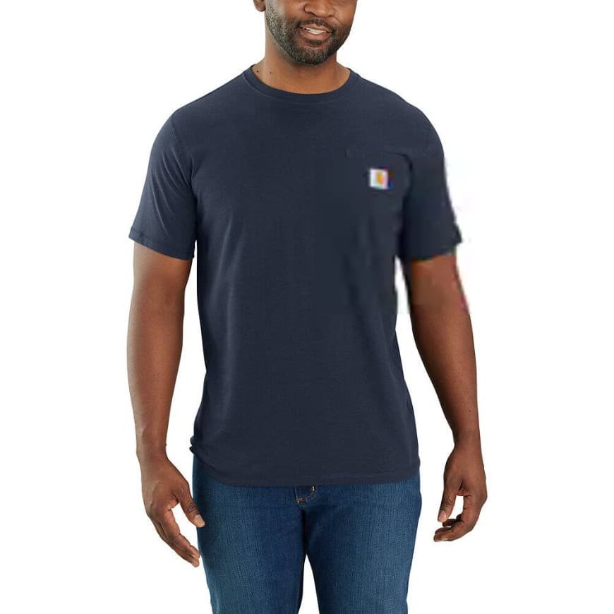 Carhartt Carhartt Men's Carhartt Force Relaxed Fit Midweight Short-Sleeve Pocket T-Shirt  Navy