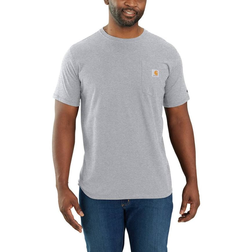 Carhartt Carhartt Men's Carhartt Force Relaxed Fit Midweight Short-Sleeve Pocket T-Shirt  Heather Grey