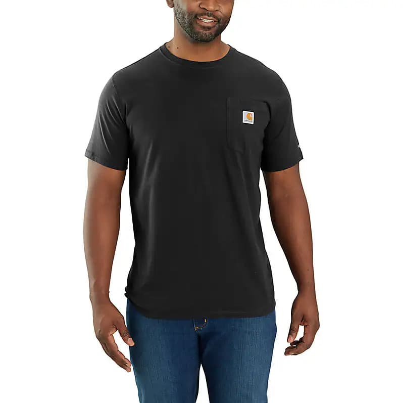 Carhartt Carhartt Men's Carhartt Force Relaxed Fit Midweight Short-Sleeve Pocket T-Shirt  Black