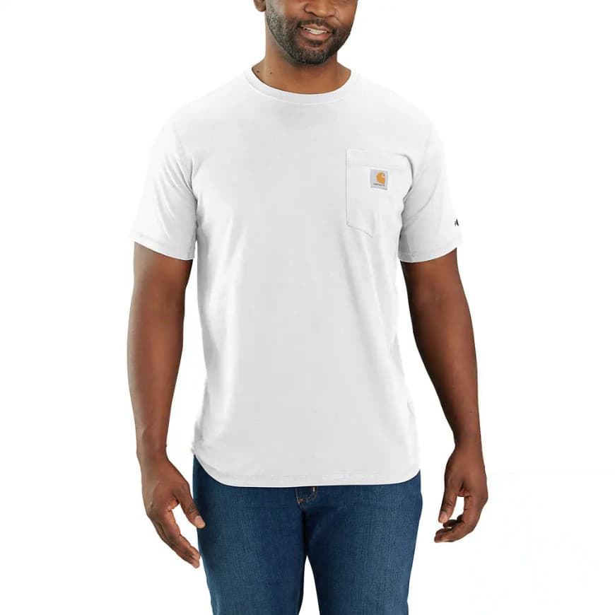 Carhartt Carhartt Men's Carhartt Force Relaxed Fit Midweight Short-Sleeve Pocket T-Shirt  White
