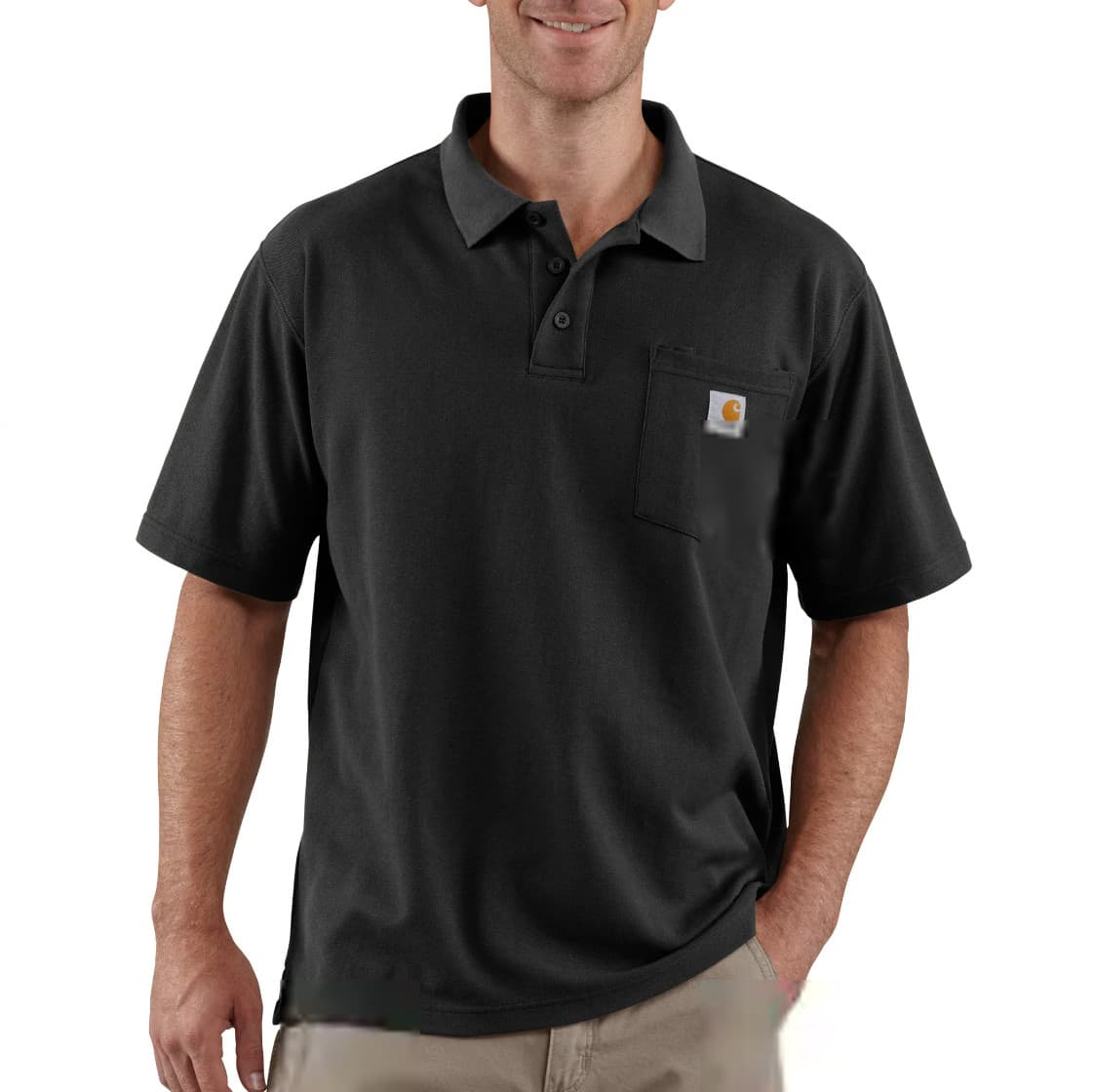 Carhartt Carhartt Men's Loose Fit Midweight Short-Sleeve Pocket Polo  Black