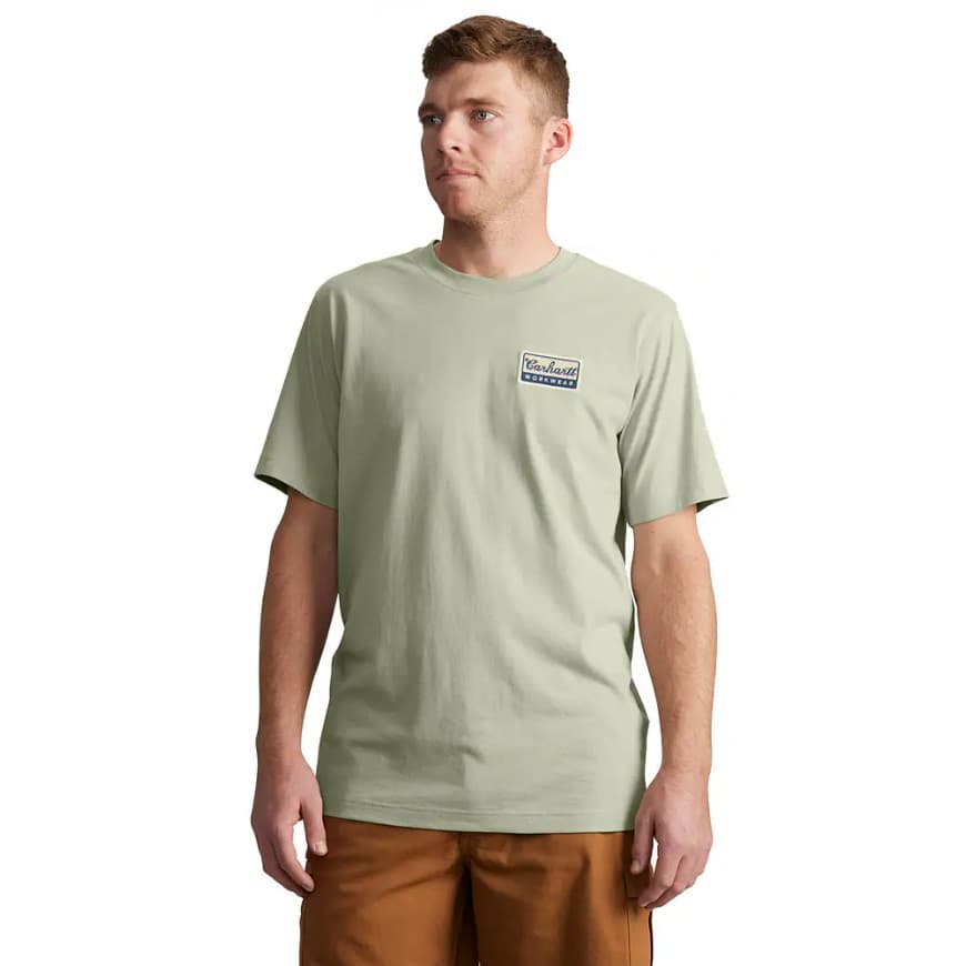 Carhartt Carhartt Men's Relaxed Fit Lightweight Short-Sleeve Script Patch T-Shirt  Sage