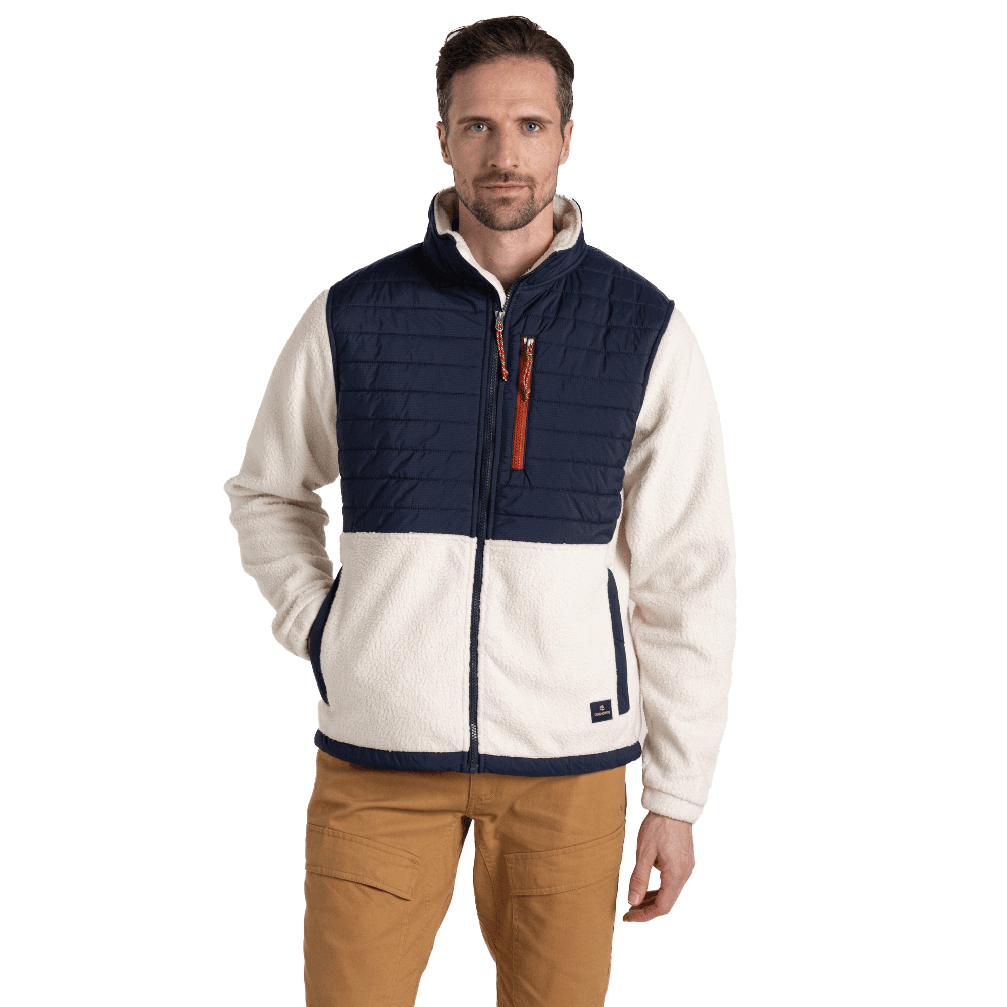 Craghoppers Craghoppers Men's Montadale Hybrid Jacket Ecru / Blue Navy