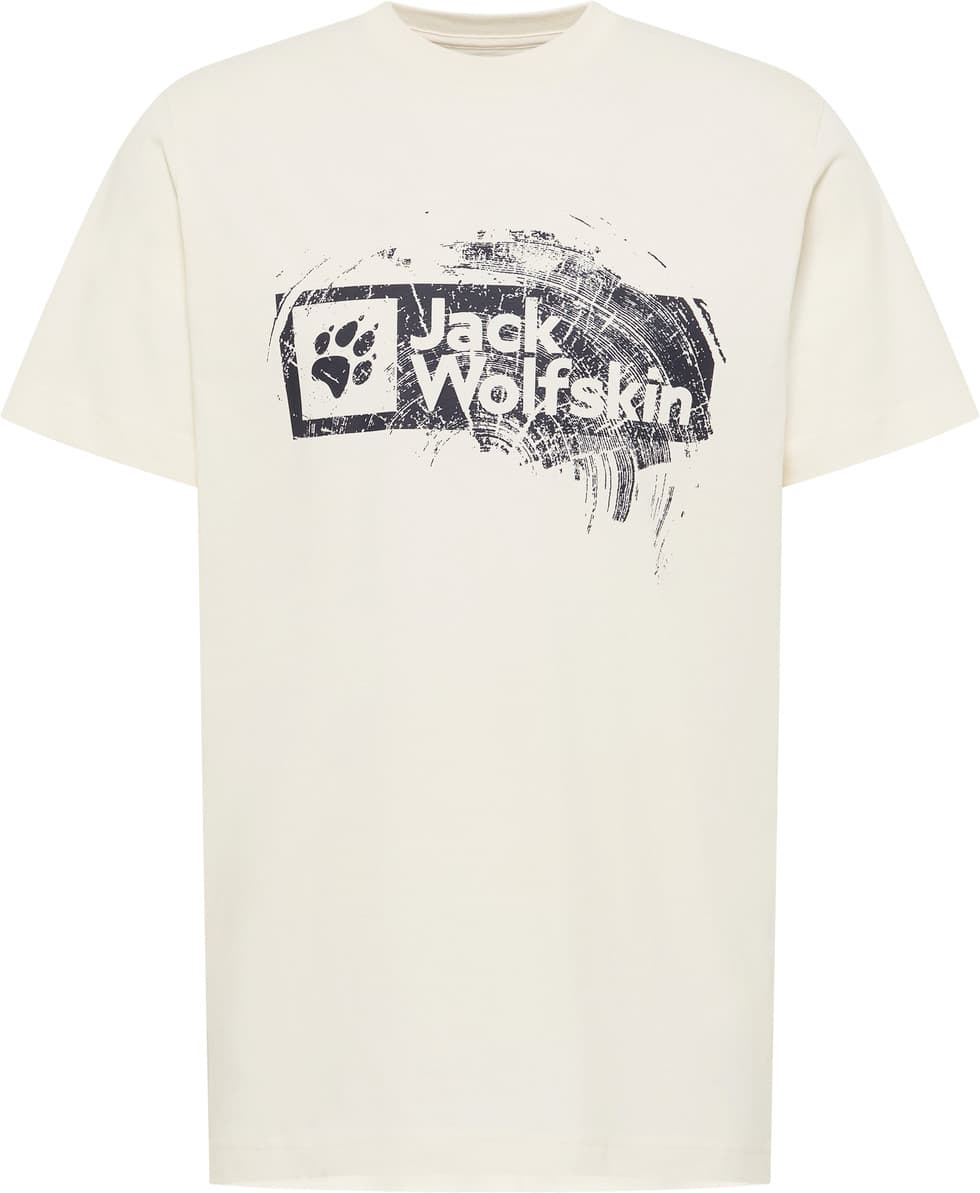 Jack Wolfskin Jack Wolfskin Men's Brand Tee Wood Cotton White
