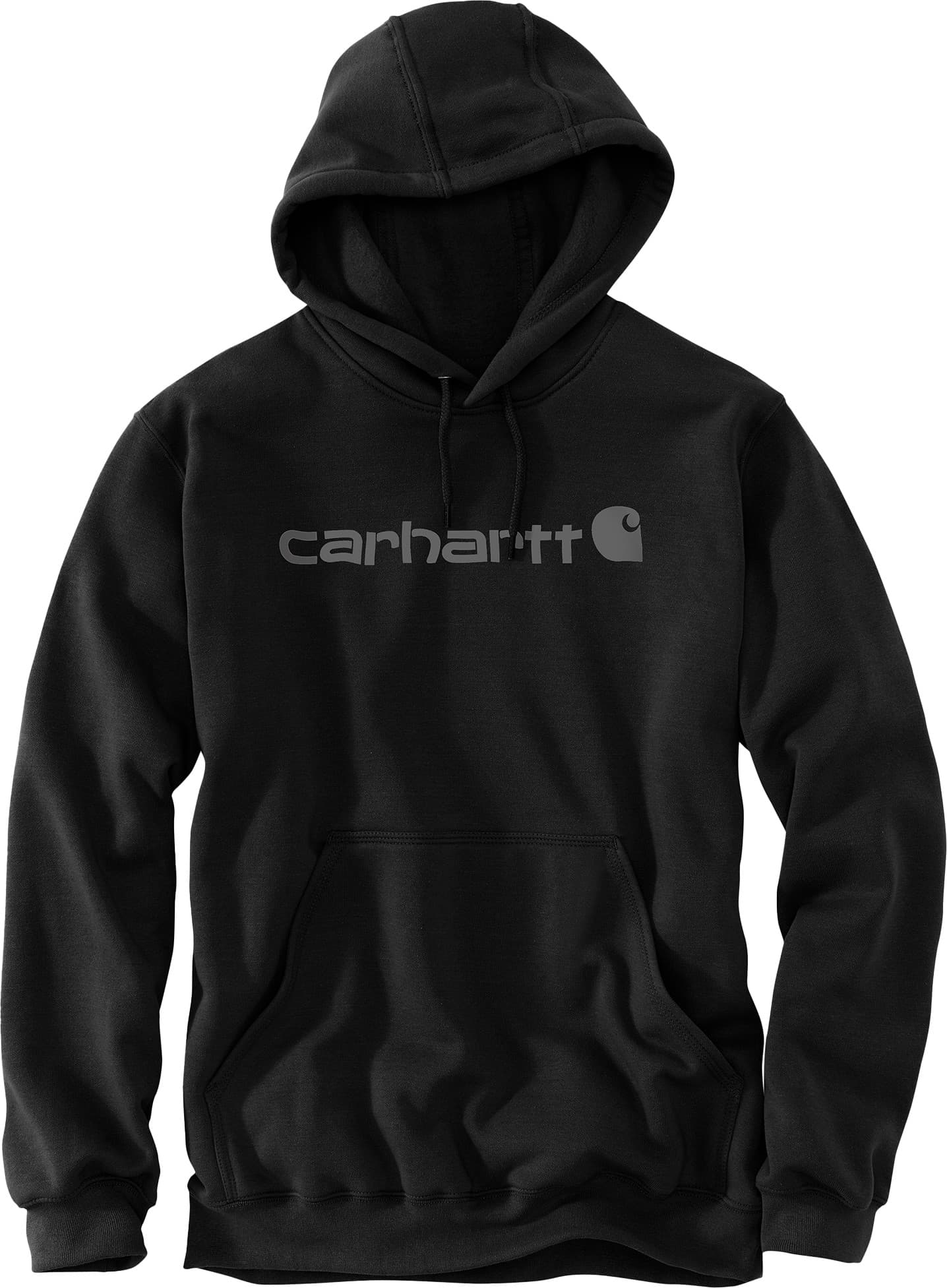 Carhartt Carhartt Men's Signature Logo Hooded Sweatshirt Black/gray