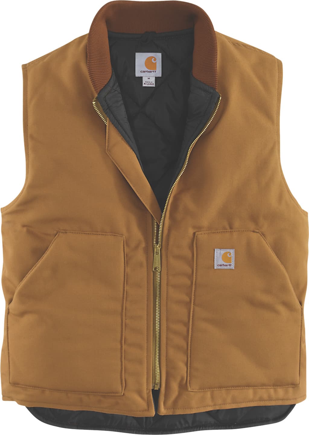 Carhartt Carhartt Men's V01 Insulated Rib Collar Vest Brown