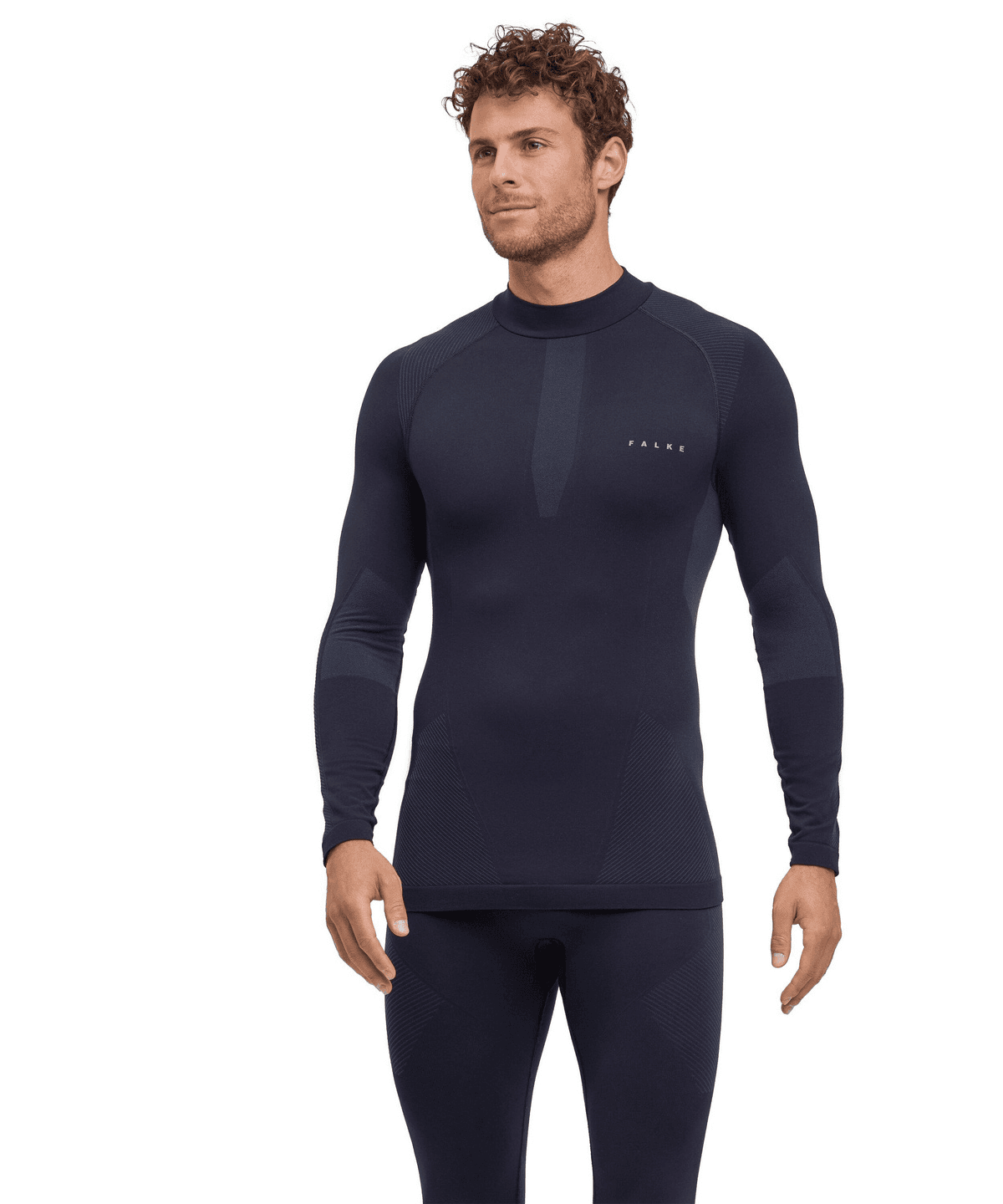 Falke Falke Men's Long Sleeve Shirt Turtle Warm Black
