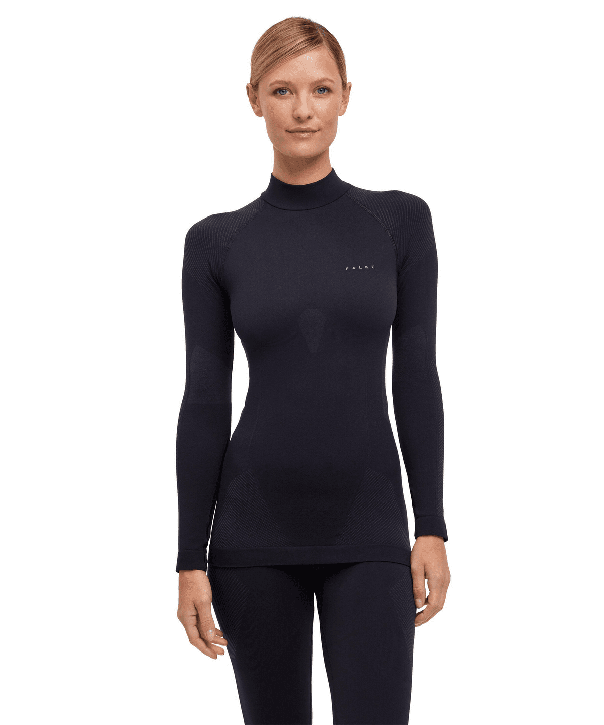 Falke Falke Women Long Sleeve Shirt Turtle Warm Black