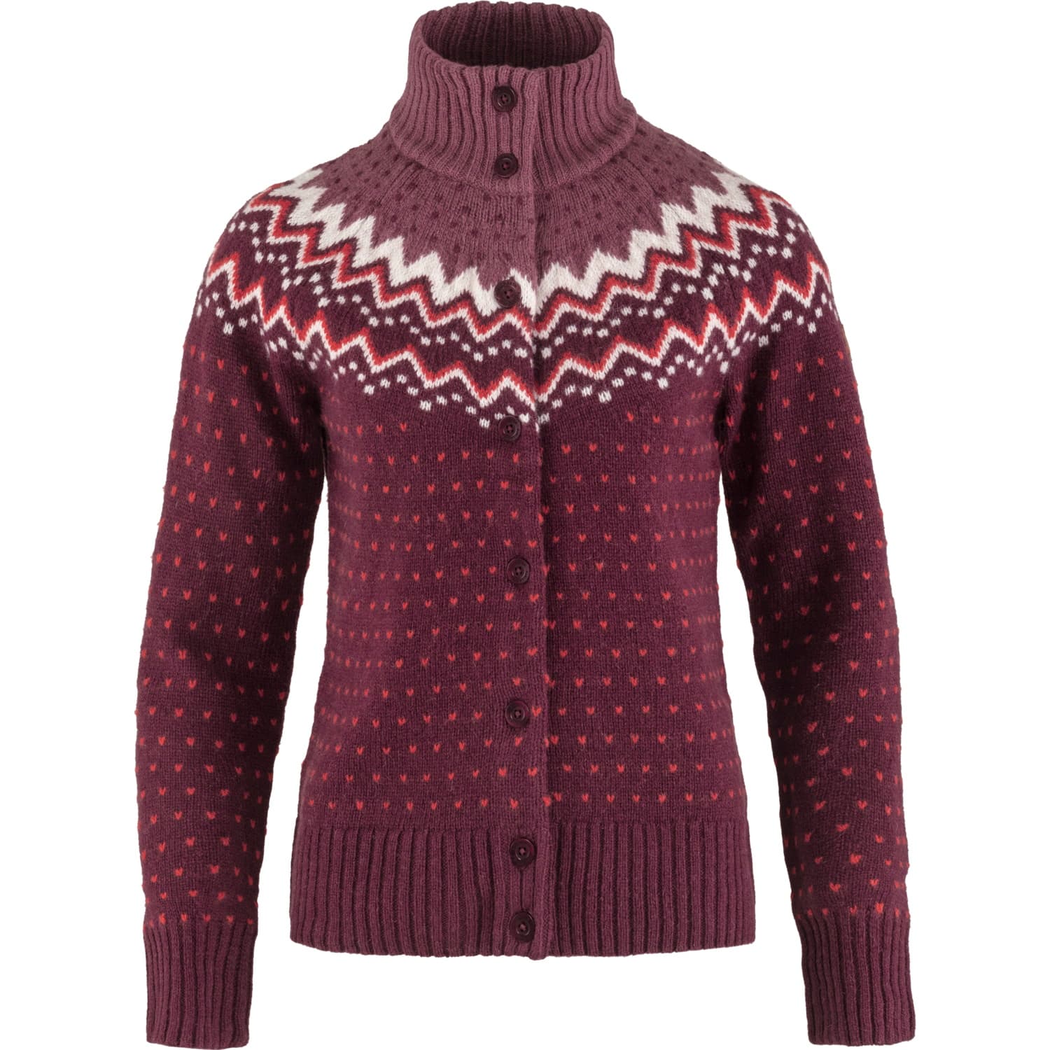 Fjällräven Fjällräven Women's Övik Knit Cardigan Dark Garnet
