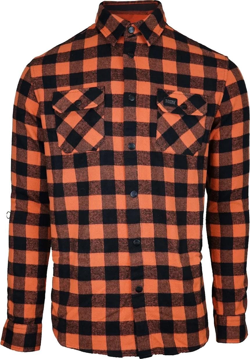 Avignon Avignon Unisex AFTER Hunt Flannel Shirt Orange/Black