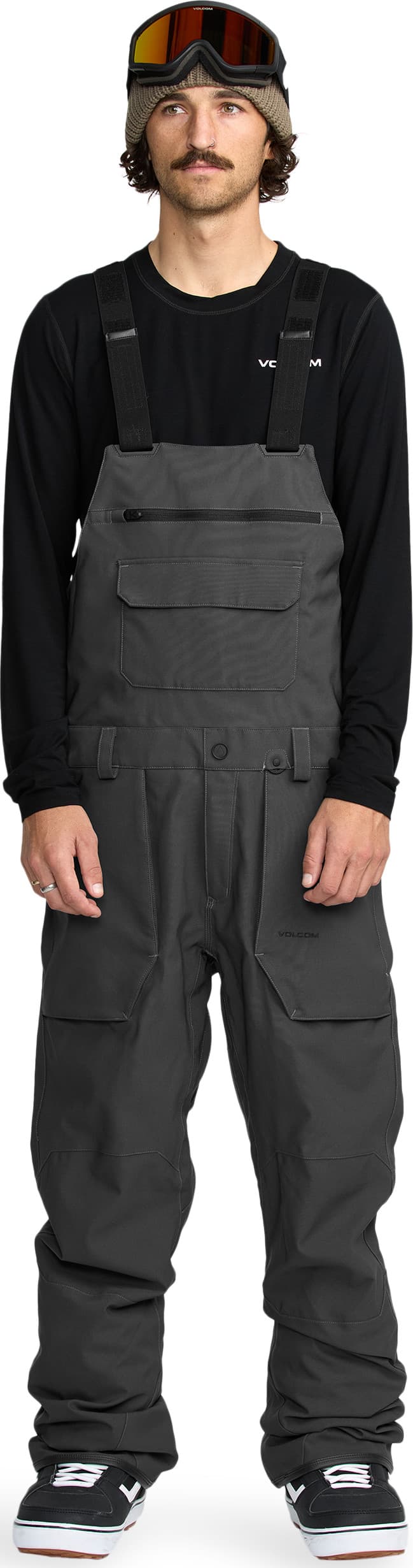 Volcom Volcom Men's Roan Bib Overall Dark Grey
