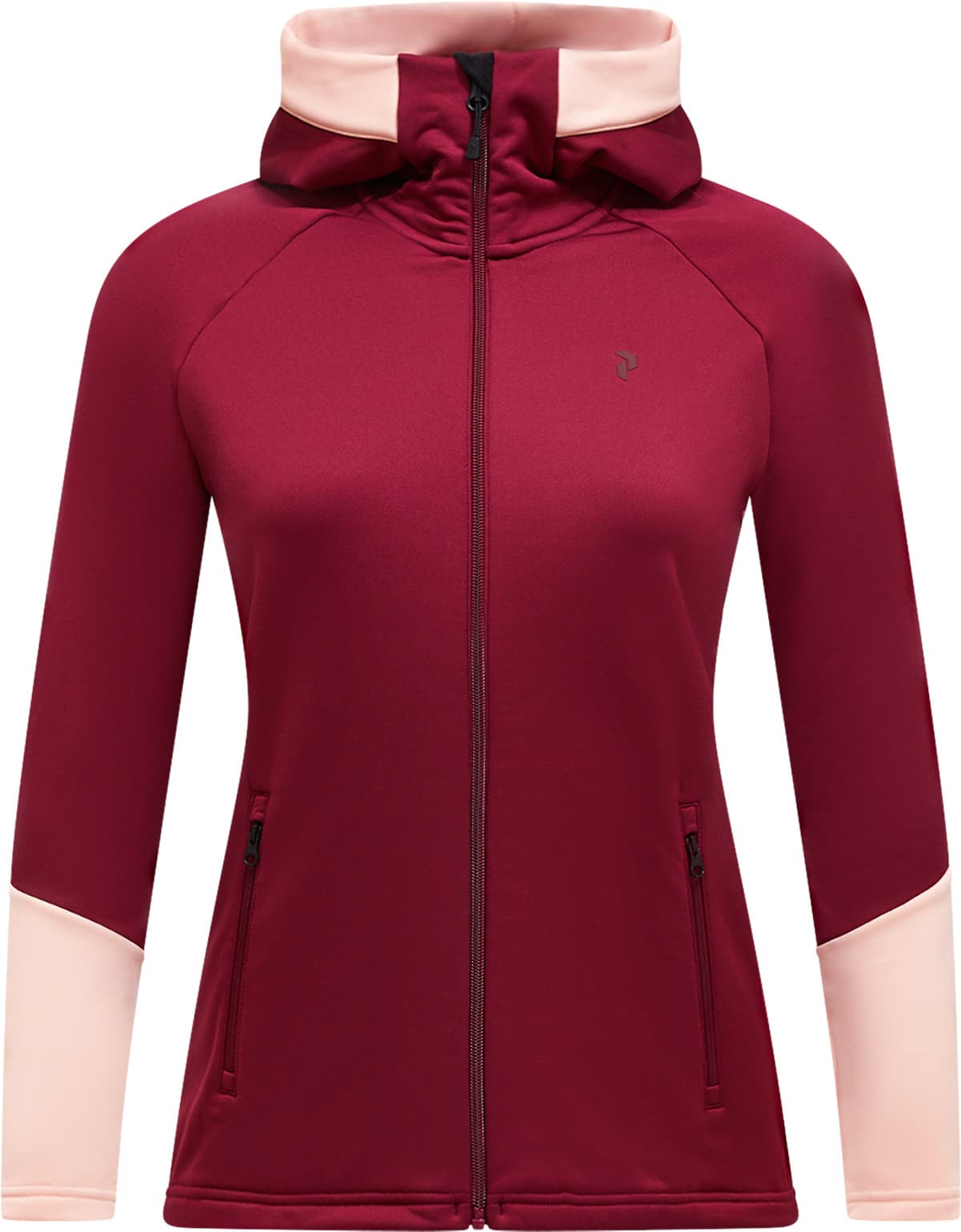 Peak Performance Peak Performance Women's Rider Essentials Zip Hood Vertical Zenith/peach Fuzz/