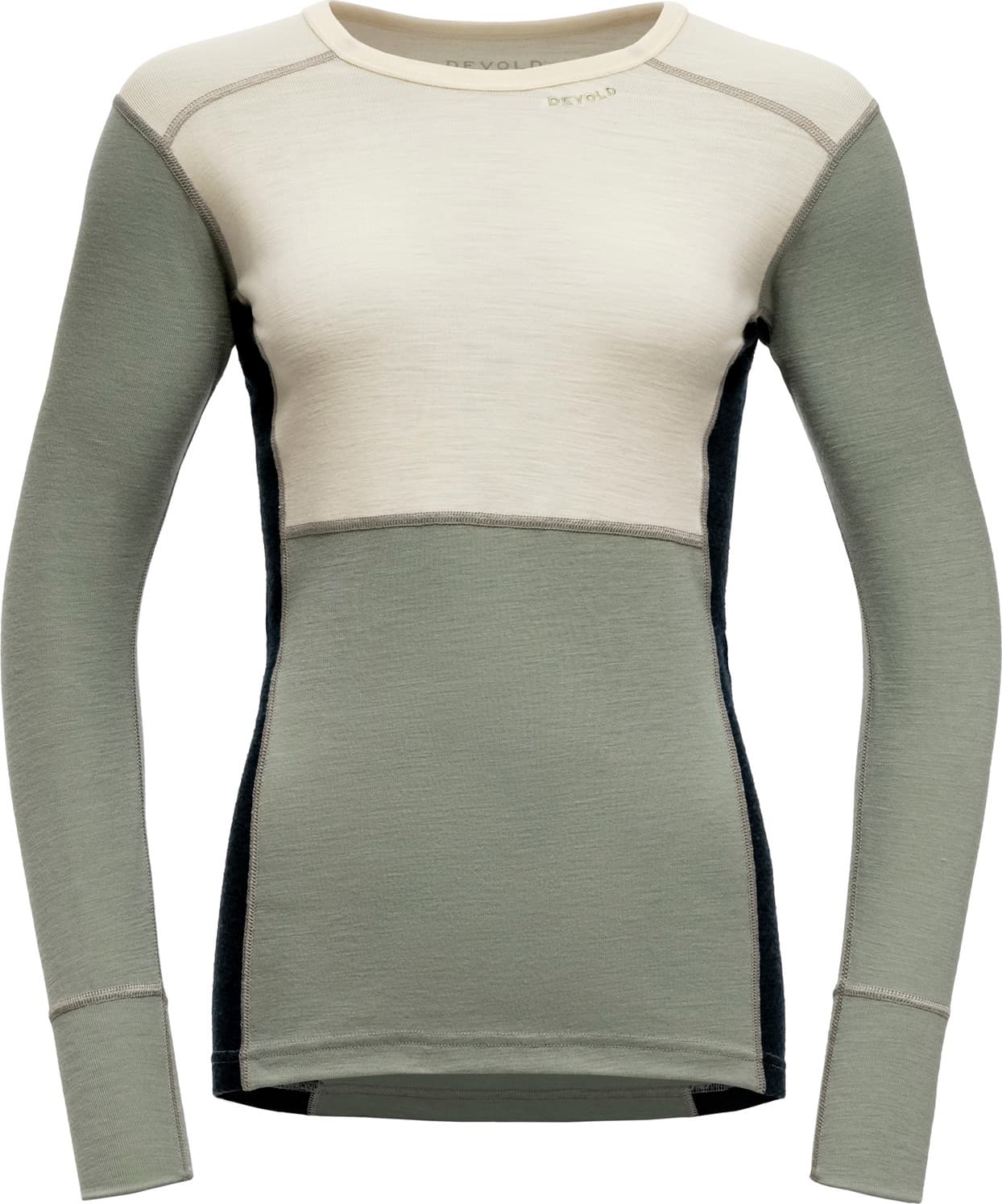 Devold Devold Women's Lauparen Merino 190 Shirt Raw White/fog/ink