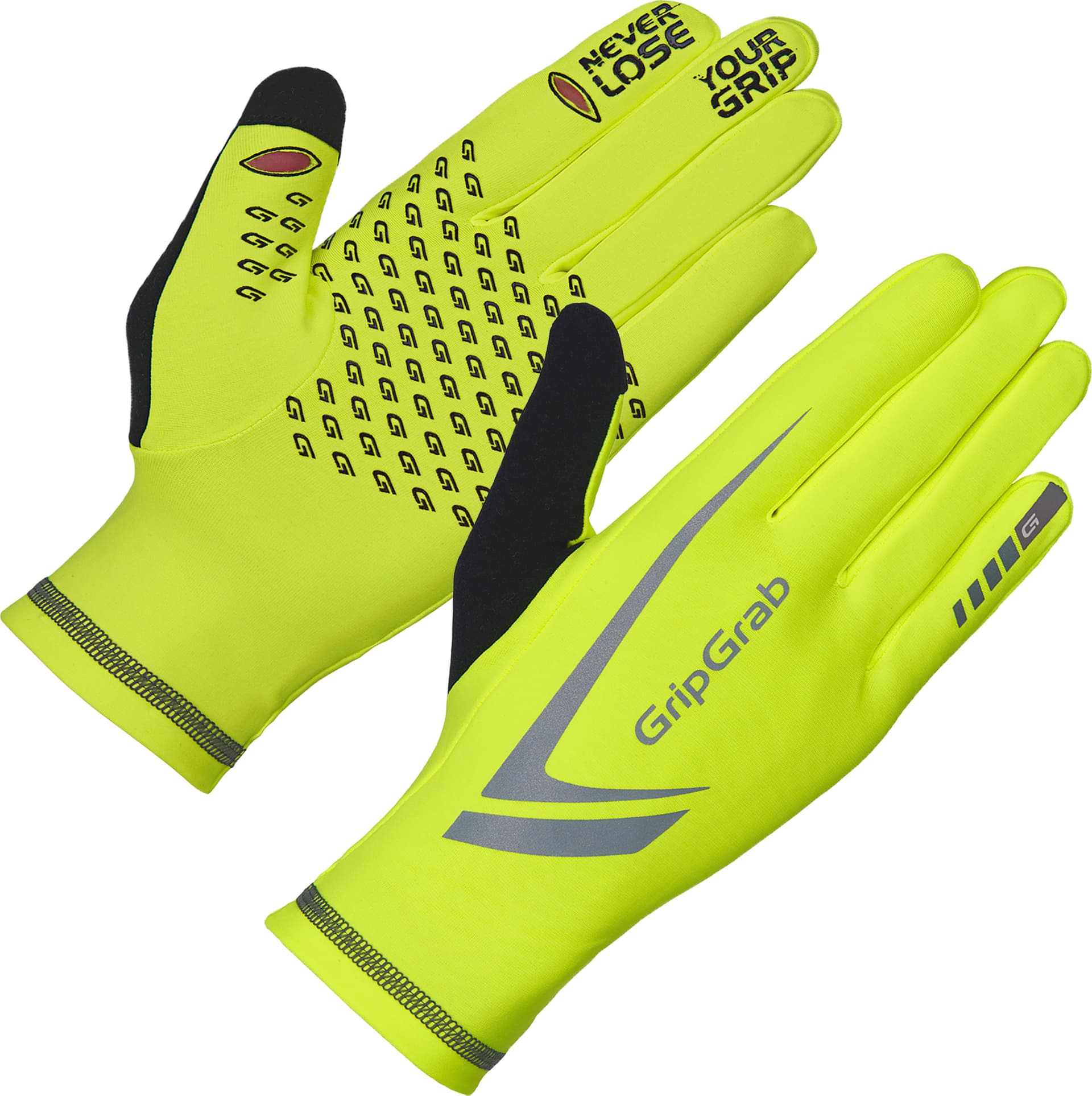GripGrab Gripgrab Running Expert Hi-Vis Touchscreen Winter Gloves Yellow Hi-Vis