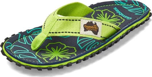 Gumbies Gumbies Unisex Islander Lime Hibiscus