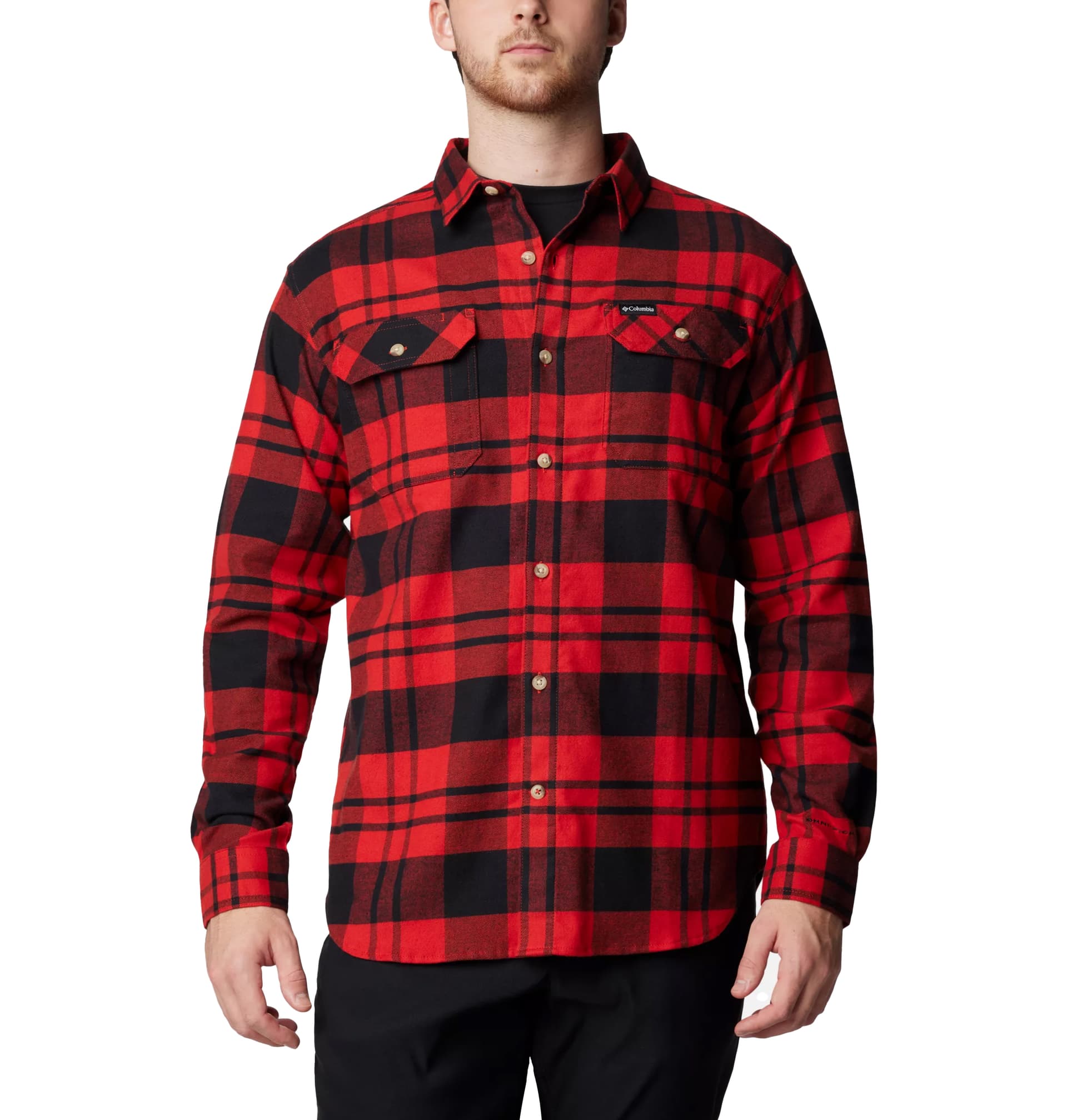 Columbia Columbia Men's Flare Gun Stretch Flannel Sail Red River Crossing Plaid