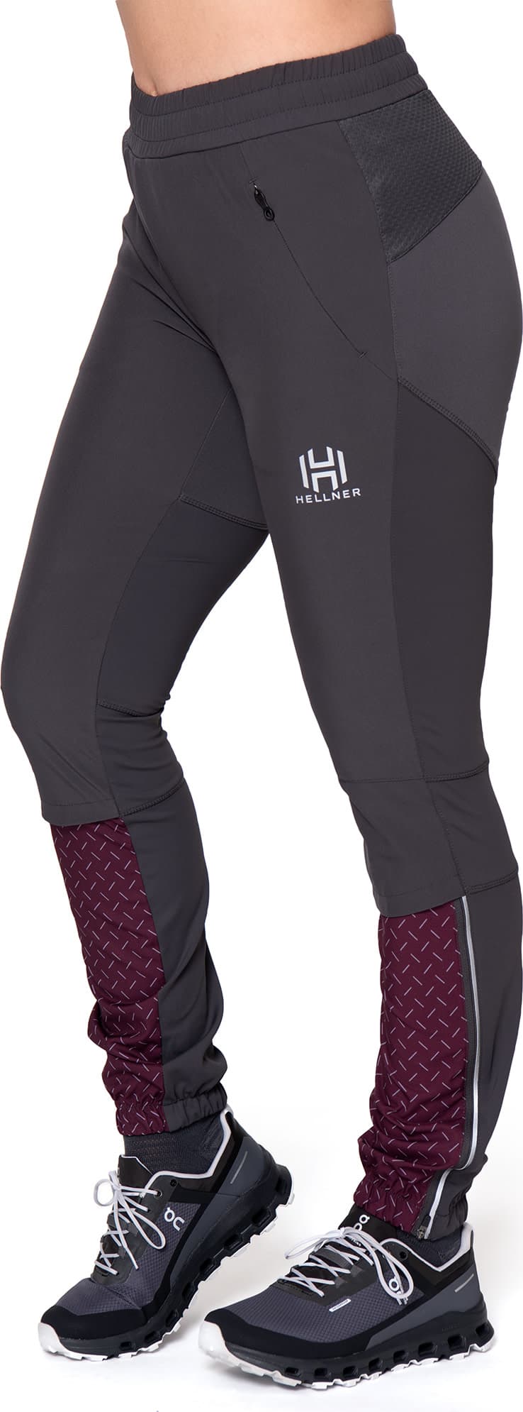 Hellner Hellner Harrå Hybrid Pants Women Grape Wine