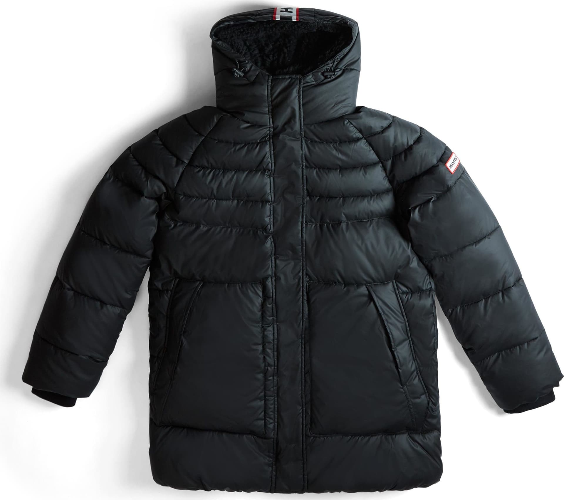 Hunter HUNTER Women's Intrepid Mid Puffer Hunter Logo Black