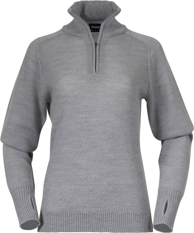 Bergans Bergans Women's Ulriken Light Merino Jumper  Magnesium Grey