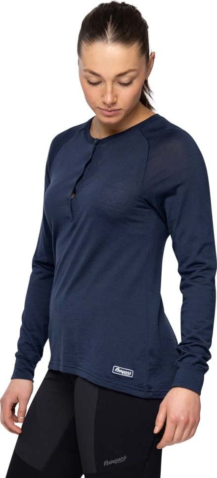Bergans Bergans Women's Lysebu Wool Henley Navy Blue