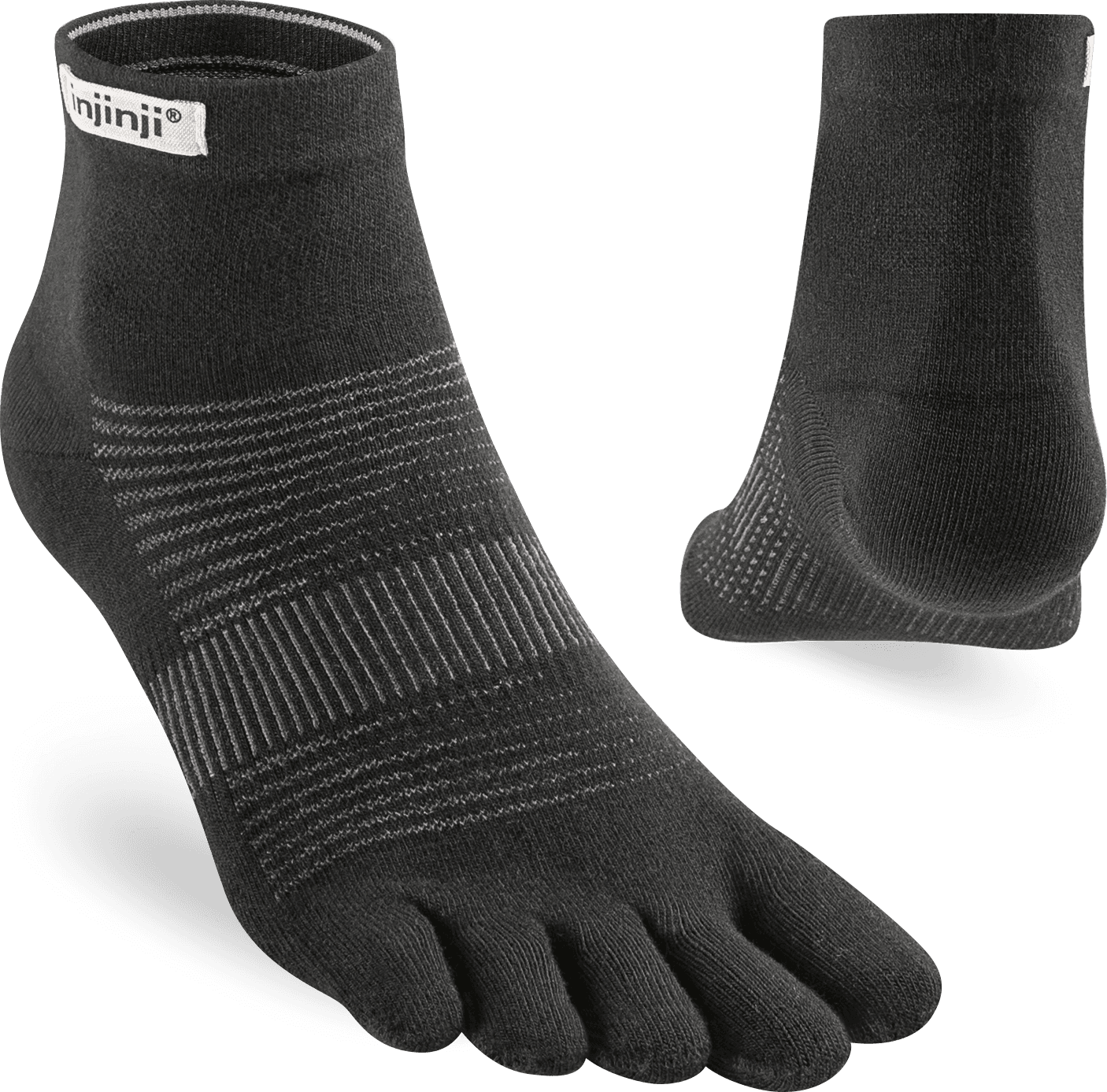 Injinji Injinji Men's Run Lightweight Mini-Crew Black