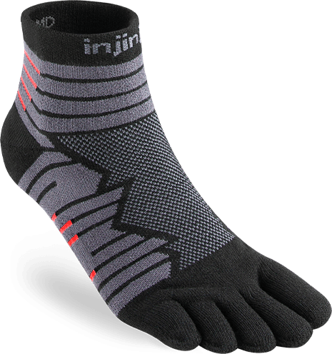 Injinji Injinji Men's Ultra Run Mini-Crew Onyx