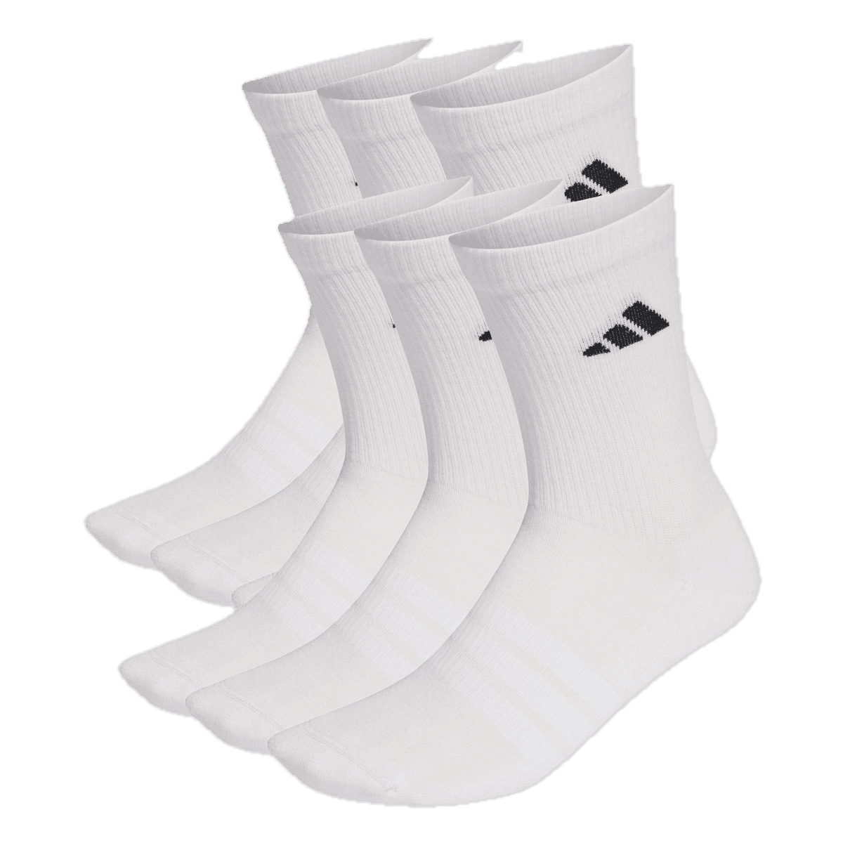 Adidas Adidas Cushioned Crew Socks 6 Pair Pack White/white/black